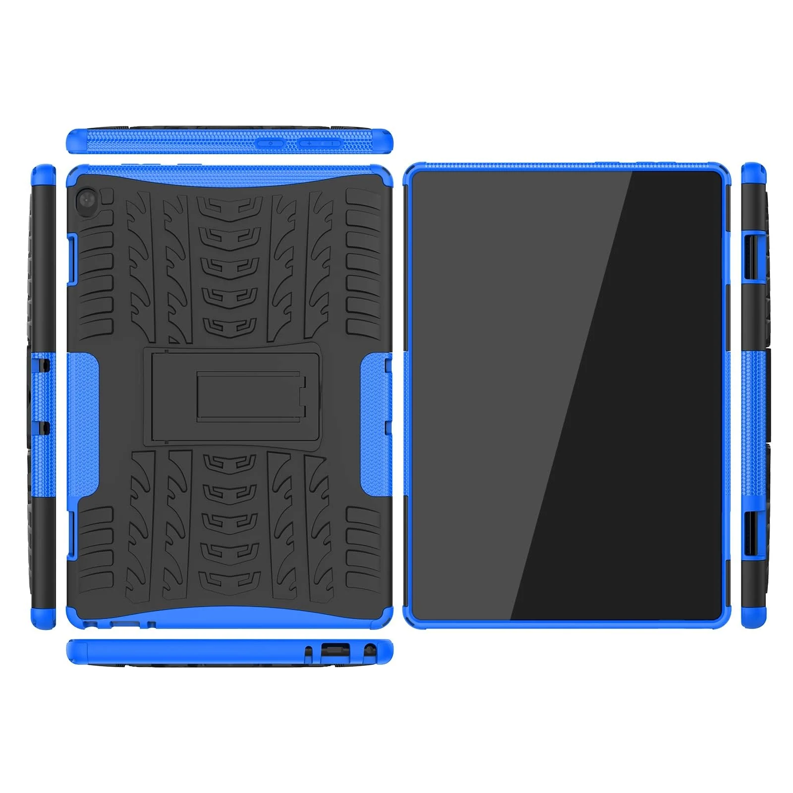 DL3 Mobilak Case For Lenovo Tab M10 HD TB-X505 / TB-X605 10.1-inch tablet, Hybrid Rugged Armor Heavy Duty 2 in 1 TPU + PC Combo Dual Layer Shockproof Case with Kickstand - Blue