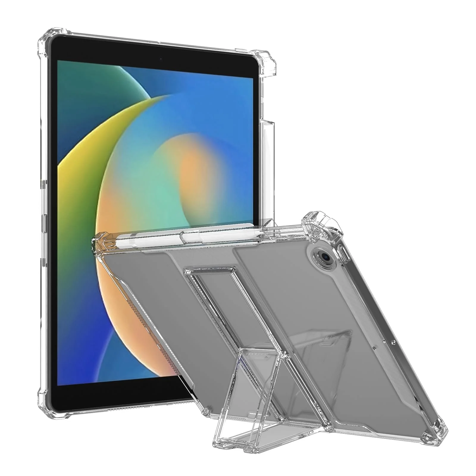 DL3 Mobilak Transparent Stand Case for Huawei Matepad SE 10.4-Inch Tablet 2022 Shockproof, Thin Slim Lightweight Anti-Yellowing Bumper, Kickstand Cover, with Pencil Holder - Clear