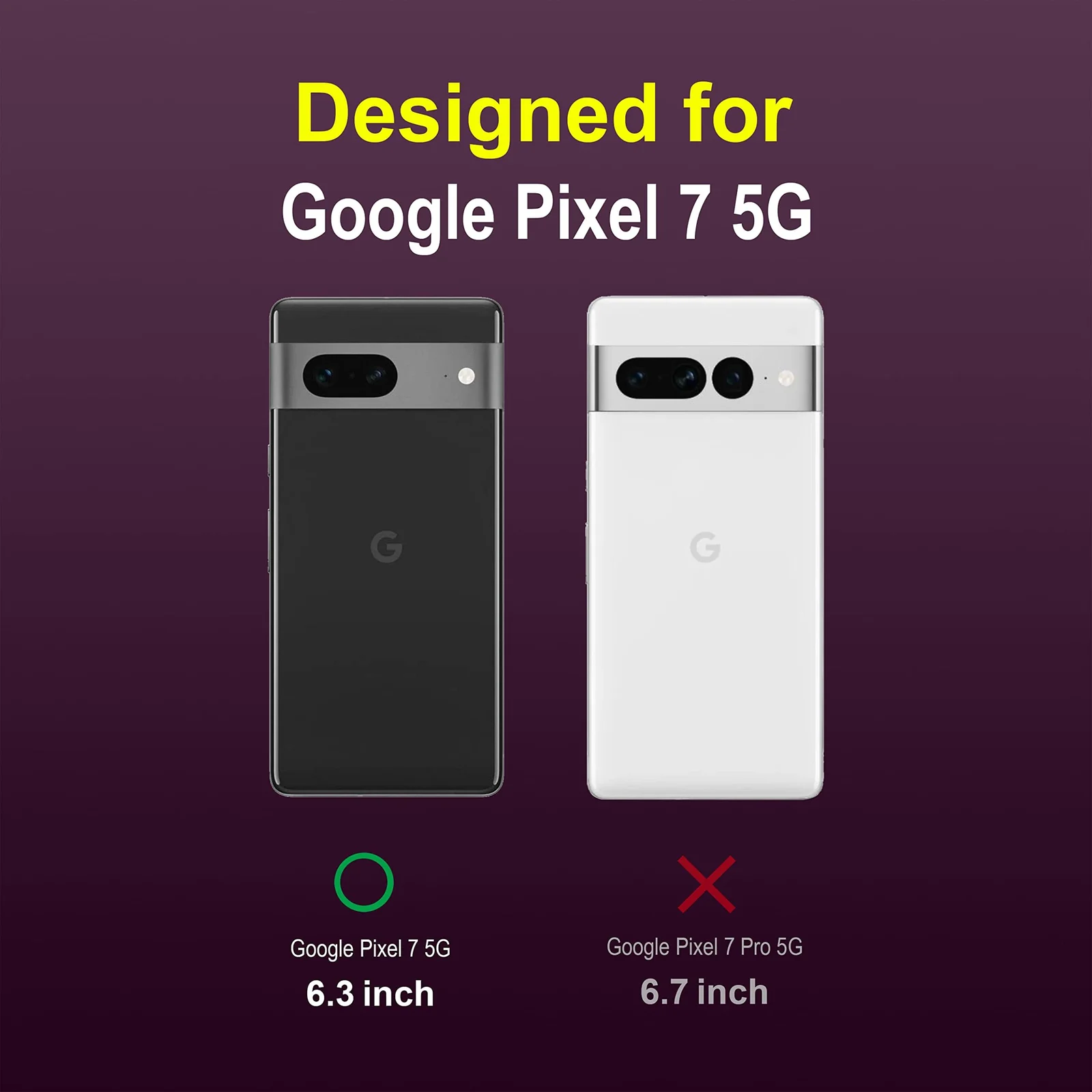 DL3 Mobilak Flexible Silicone and TPU Protective Case with Camera Protection for Google Pixel 7 - Purple