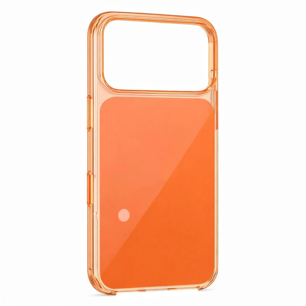 DL3 Mobilak Clear MagSafe-Compatible Magnetic Case for iPhone 17 Pro Max with Anti-Yellowing Design - Orange