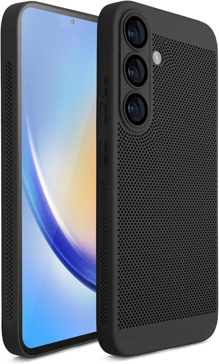DL3 Mobilak PC Protective Case for Samsung Galaxy A35 5G, Supports wireless charging, Camera protection, Shock-absorbing protection - Black