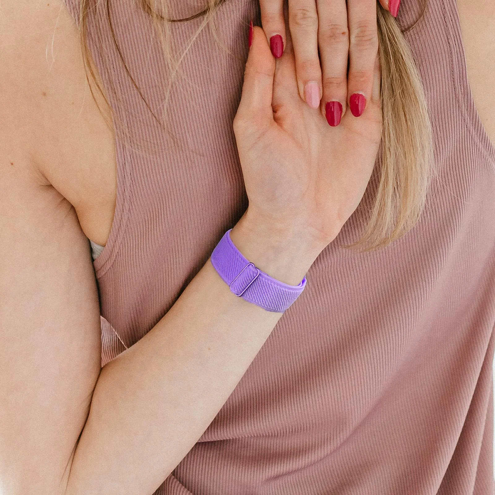 DL3 Mobilak Strap Nylon Loop 22MM Band For Xiaomi Redmi Watch 5 Active/5 Lite/Samsung Galaxy Watch 3 45mm/Watch 46mm/Gear S3/For Huawei watch GT5 GT4 GT3 GT2 GT 46MM/GT2E/GT2 Pro/GT 3 Pro/GT5 Pro - Light Purple