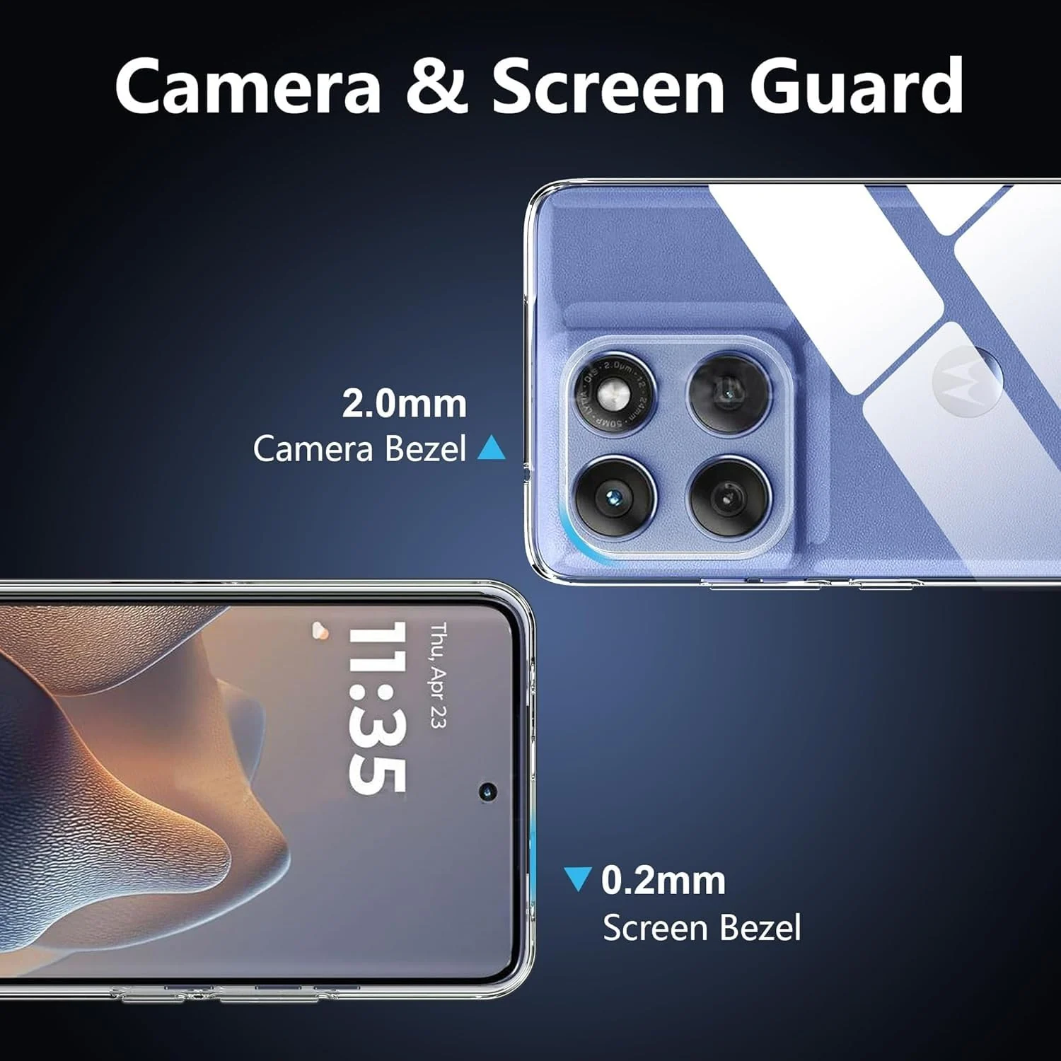 DL3 Mobilak Case Compatible with Moto Edge 60 Fusion/Edge 60 Case Crystal Soft TPU Gel Case Flexible Silicone Anti-Scratch TPU Cover - Clear