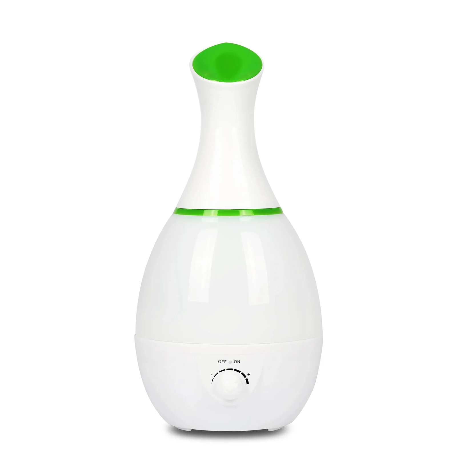 Mobigon 2.6 Litres Humidifier for Room, Cool Mist Ultrasonic Humidifier/Essential Oil Diffuser, Super Quiet 360°Nozzle, Colorful Change, Auto Shut Off&UV Light&, Lasts Up to 24 Hours - White & Green