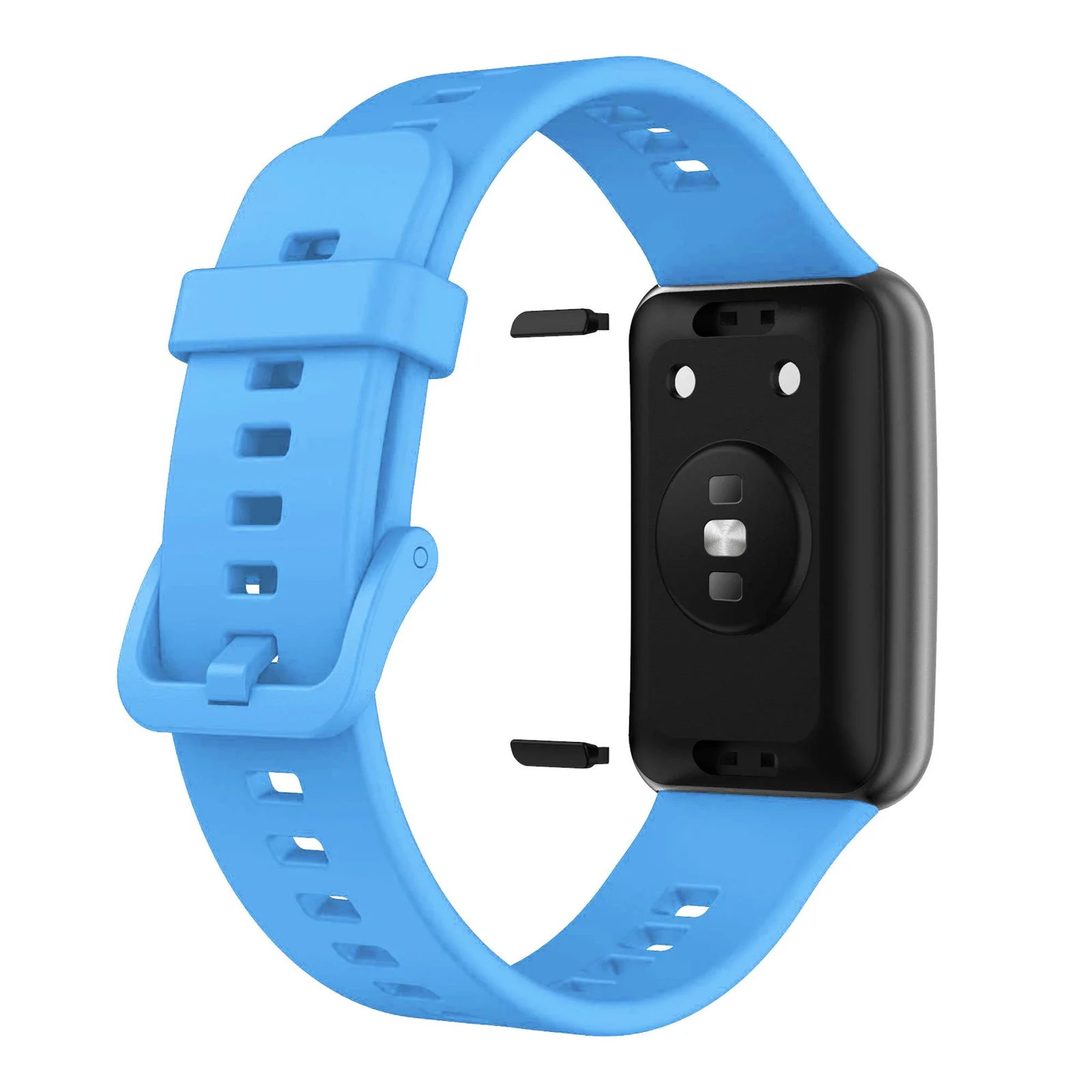 DL3 Mobilak Silicone Strap for Huawei Watch Fit, Soft Band Ultra-Light Waterproof Durable Adjustable Replacement Wristband - Sky Blue