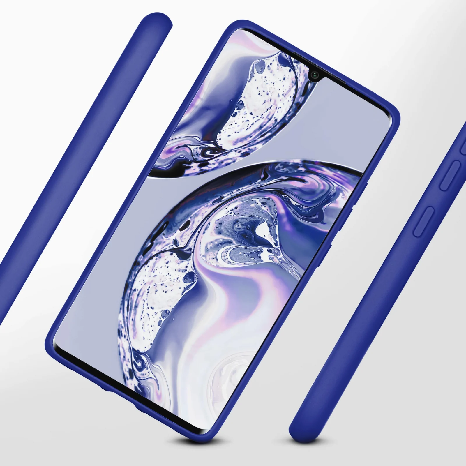 DL3 Mobilak Silicone Protective Case for Xiaomi Mi Note 10 Lite, Shock-absorbing protection, Scratch-resistant surface, Soft microfiber lining - Pepsi