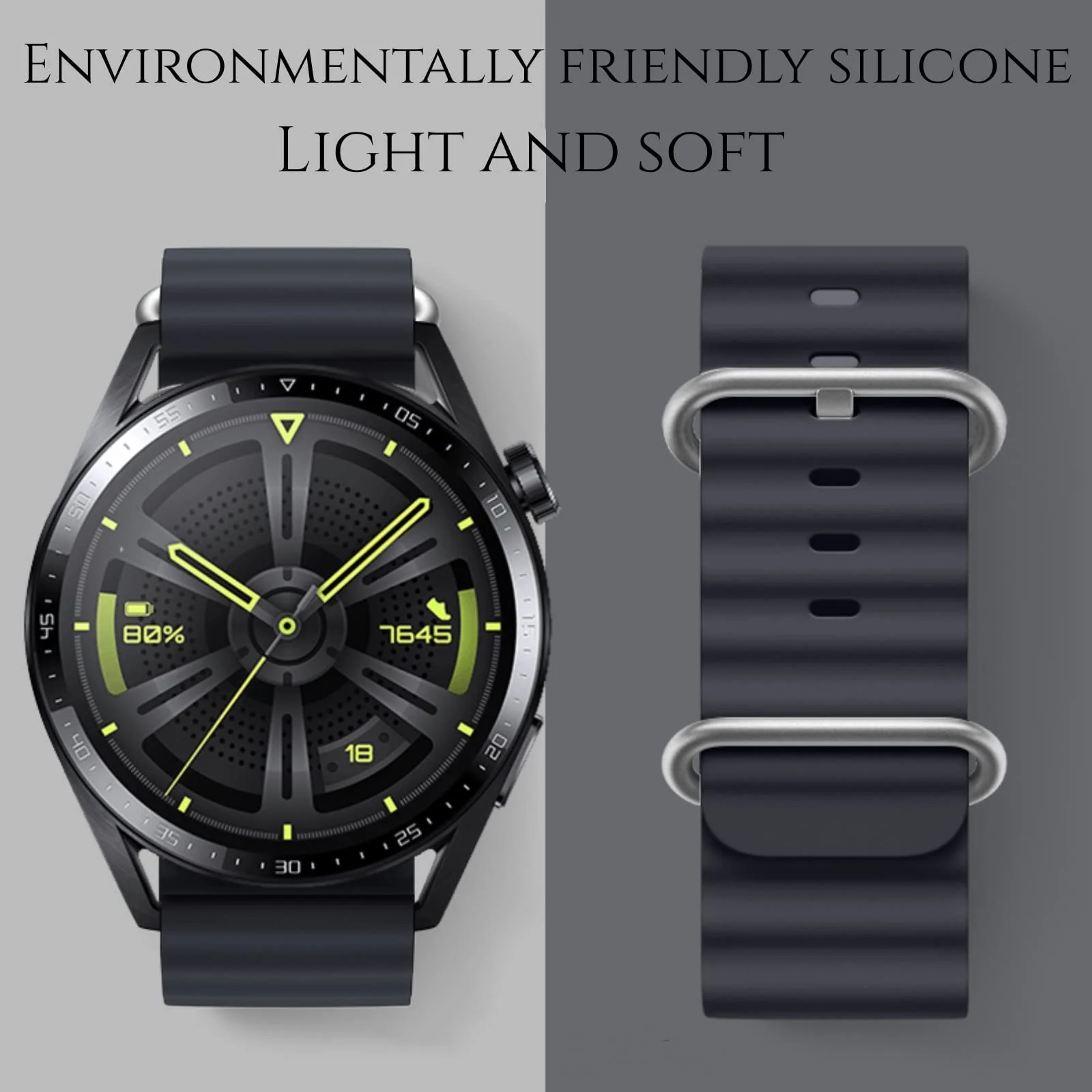 DL3 Mobilak Ocean Bands Silicone 20MM Strap For Samsung Galaxy Watch 7 6 5 4 40mm 44mm/5 Pro 45mm/S2 classic/active 2 40mm 44mm/Amazfi GTS 2/2e/GTS 3/3 Pro/GTS 4/GTS 2 Mini/3 Mini/4 Mini/Bip 3 Pro - Navy Blue