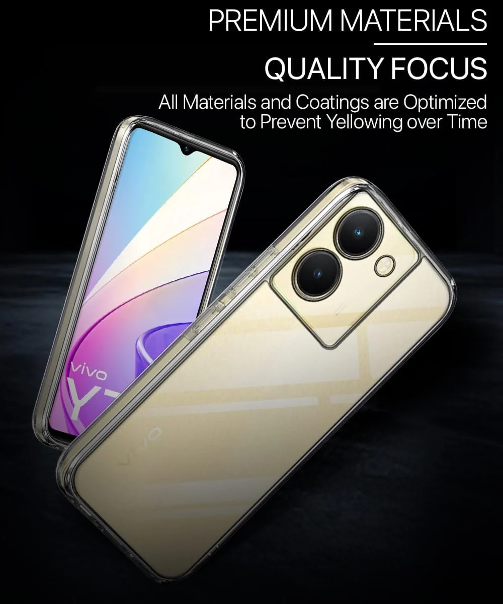 DL3 Mobilak Case Compatible with vivo Y36 4G / vivo Y36 5G / vivo Y78 Case Crystal Soft TPU Gel Case Flexible Silicone Anti-Scratch Camera Protection TPU Cover - Clear