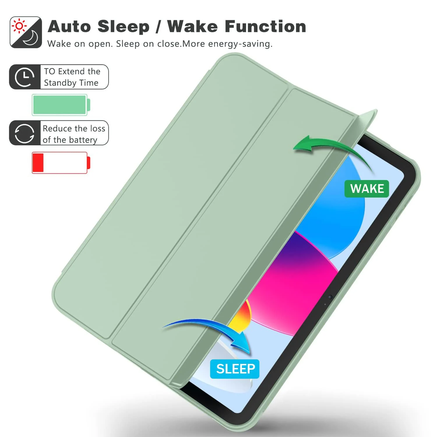 DL3 Mobilak iPad Air 11-Inch M2 (2024), iPad Air 5/4 (2022/2020 5th/4th 10.9-Inch) Case with Pencil Holder Full Body Protection + Charging Support Compatible with Apple Pencil (2nd - Mint Green