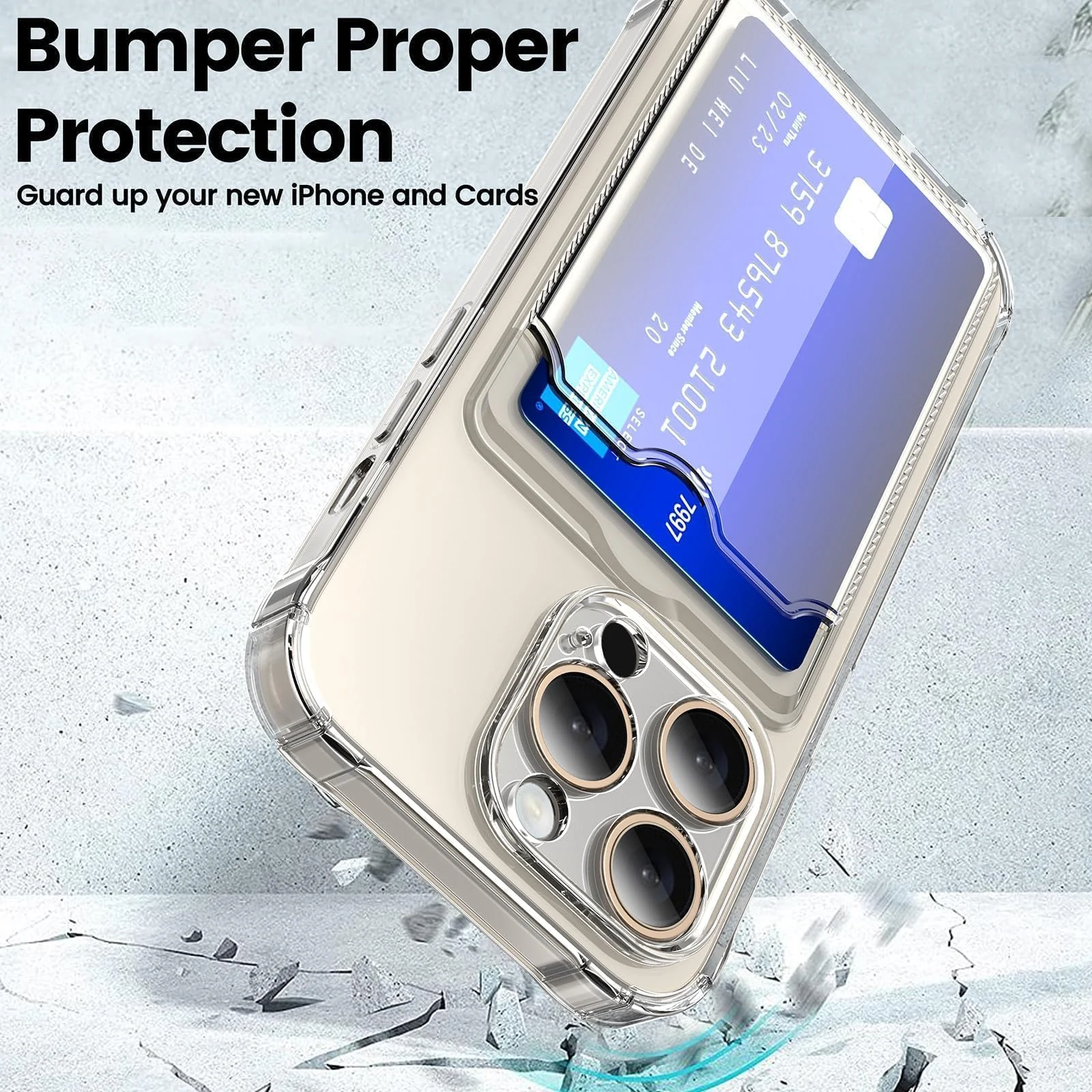 DL3 Mobilak Clear TPU Wallet Case with Card Slot and Camera Protection for realme 13 5G / realme 12 5G / 12X 5G - Clear
