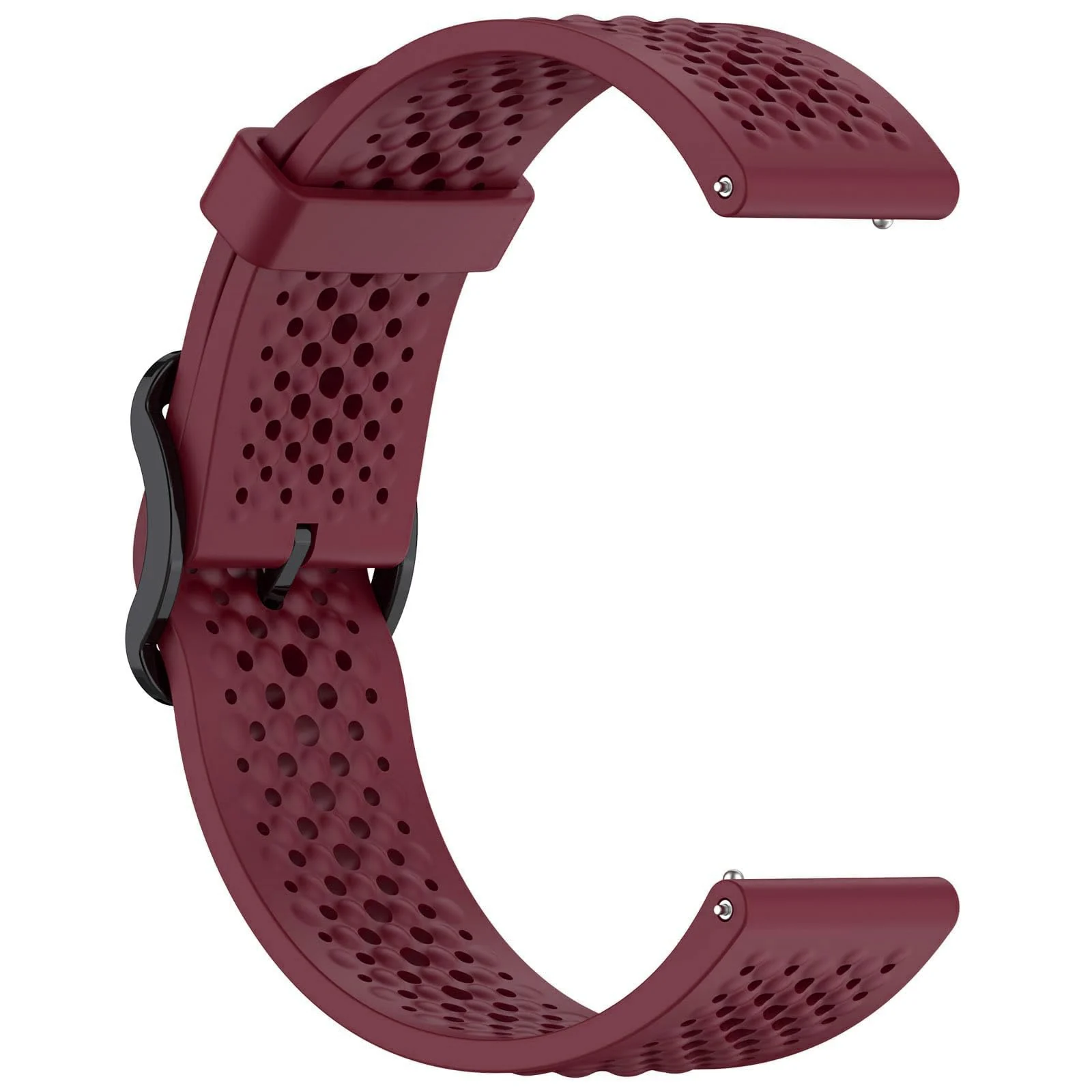 DL3 Mobilak 22 mm Silicone Breathable Sport Bracelet For Xiaomi Redmi Watch 5 Active/Redmi Watch 5 Lite Strap, 22mm Adjustable Armband Watchbands Quick Wristband Watch Strap Bands - Wine Red