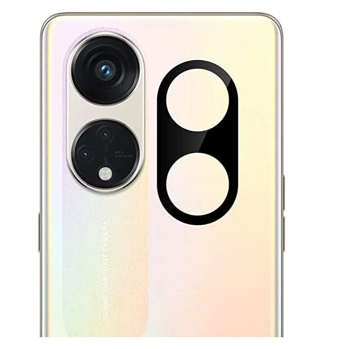 DL3 Mobilak OPPO Reno 8T 5G/OPPO A1 Pro Camera Protector Tempered Glass Screen Protector HD [Full Coverage][Anti-Scratch] Drop Protection Ultra Clear/Thin Lens Protector Case - Black