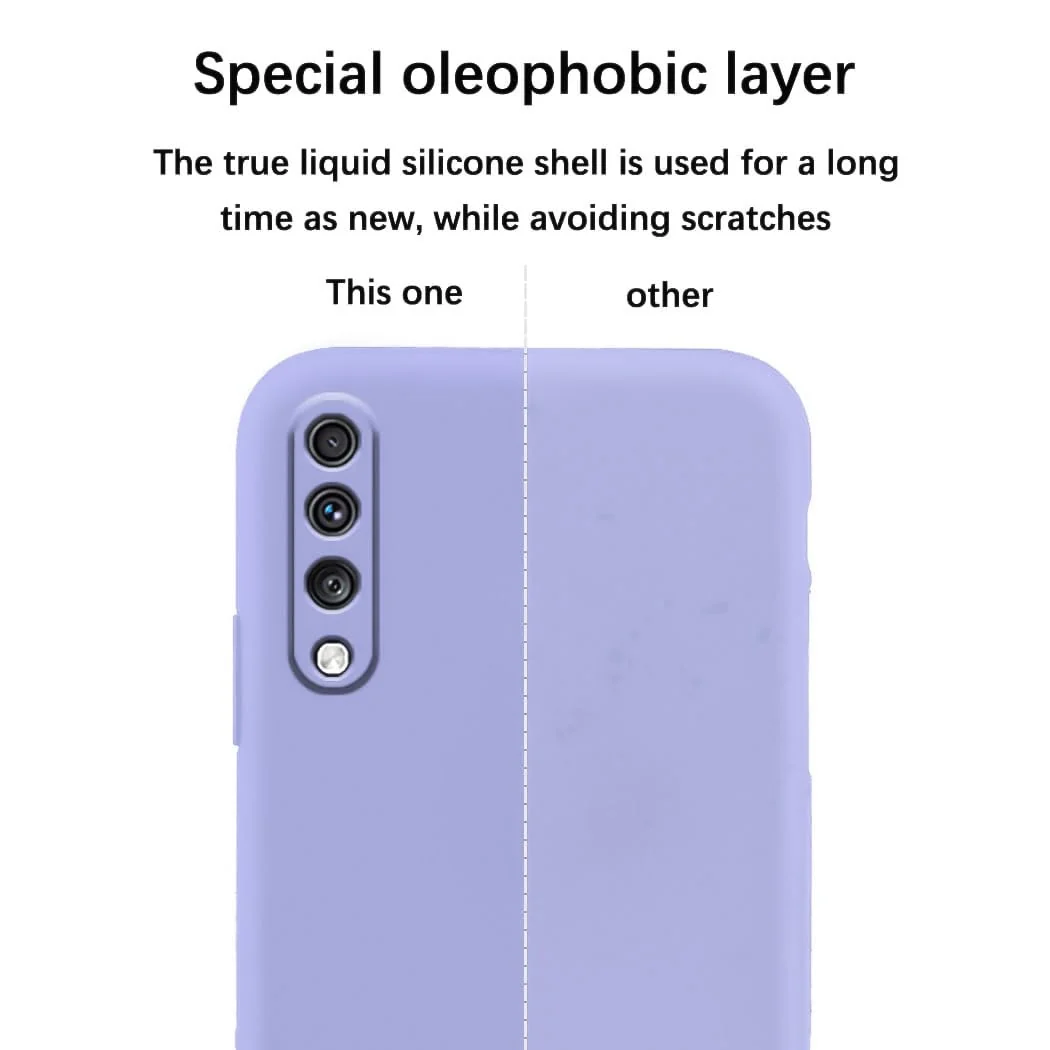 DL3 Mobilak Samsung Galaxy A70 / A70s Case, Soft Flexible Silicone Gel Rubber Bumper Cover, Full Body Shockproof Protective Phone Case - Baby Blue