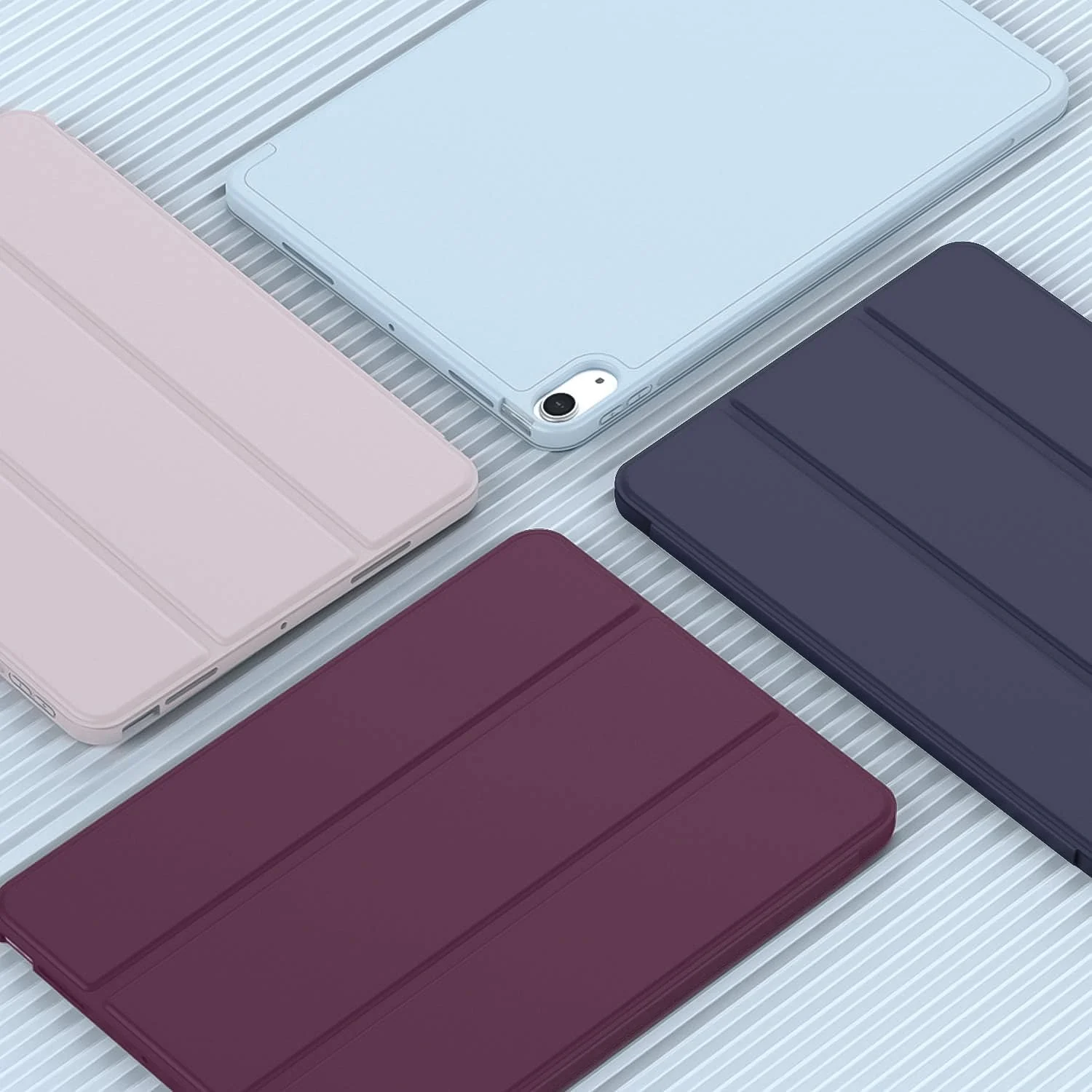 DL3 Mobilak Samsung Galaxy Tab A9 Cover Case 8.7 inch Tablet Cover [SM-X110/X115/X117] Case with Pen Holder, Soft TPU Back Trifold Stand Protective Smart Cover Flip, Auto Wake&Sleep - Wine Red