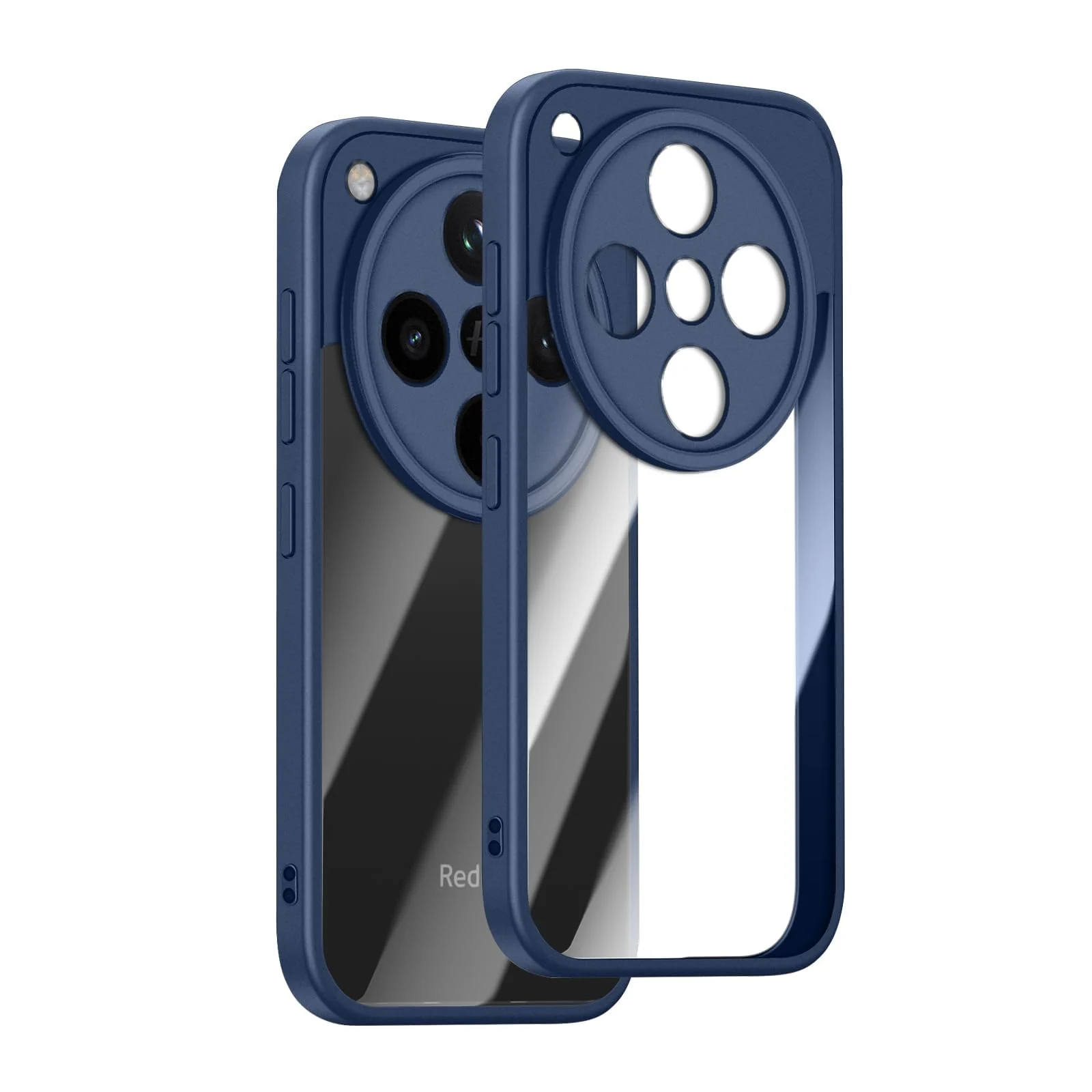 DL3 Mobilak Clear PC and TPU Protective Case for OPPO Find X8 Pro 5G with Camera Protection and Military-Grade Protection - Blue