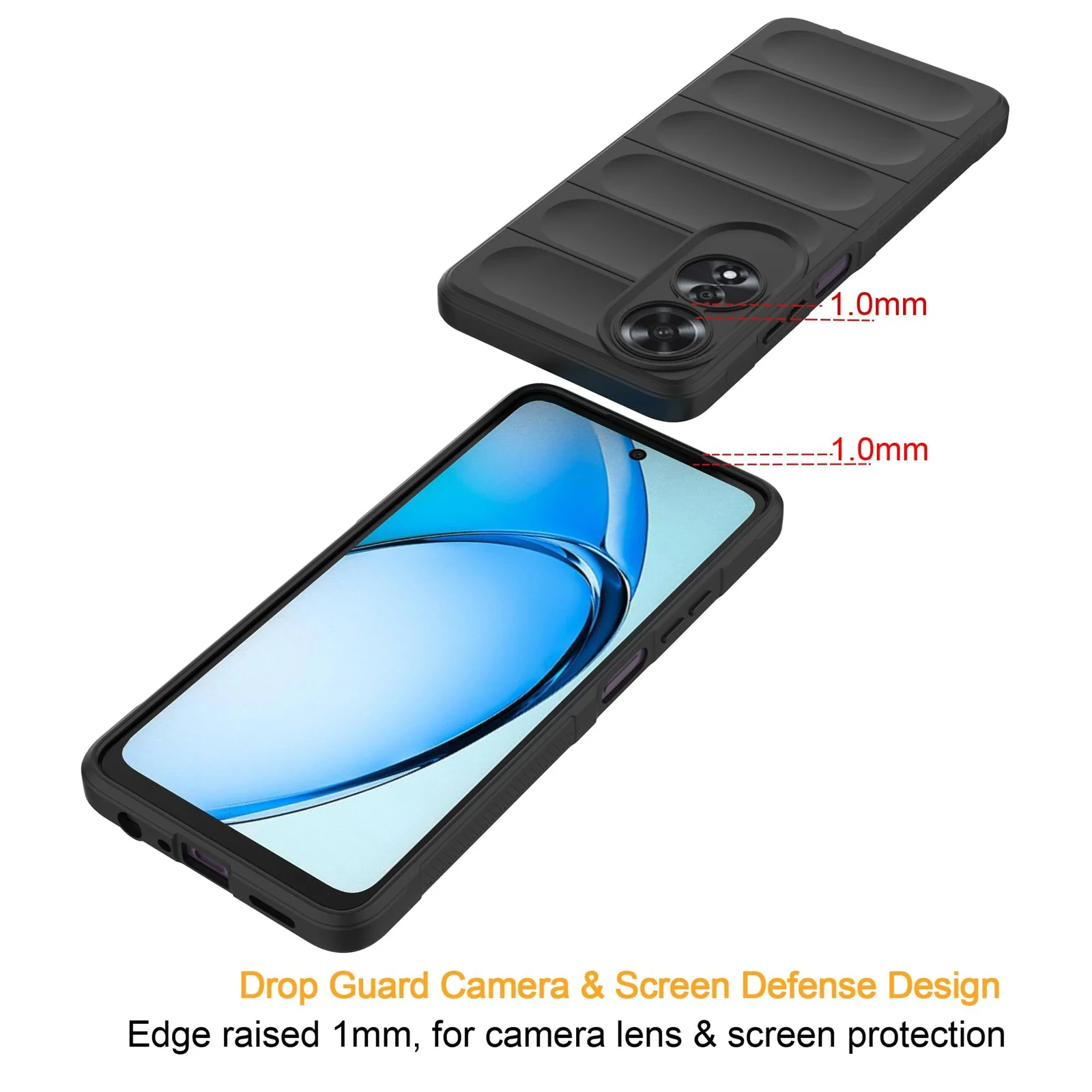DL3 Mobilak Flexible Silicone and TPU Protective Case with Camera Protection for OPPO A60 4G - Purple