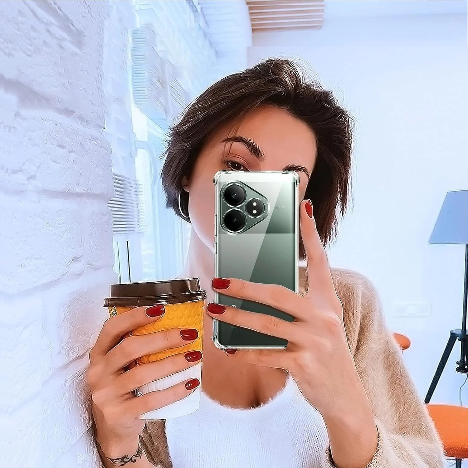 DL3 Mobilak Clear TPU Protective Case for realme GT 6 / realme GT 6T with Camera Protection and Shockproof Design - Clear