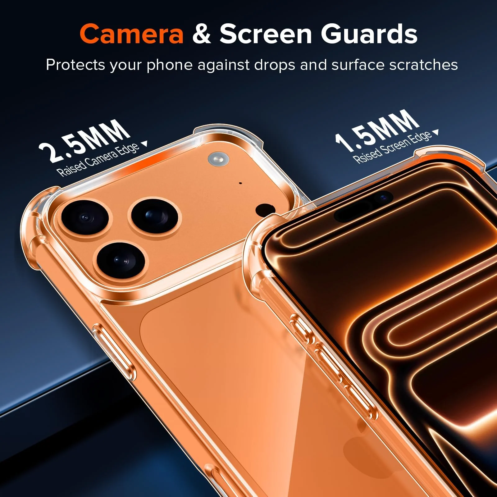 DL3 Mobilak Clear TPU Case for iPhone 17 Pro 6.3-Inch with, Camera protection, Shock-absorbing protection, Scratch-resistant surface - Clear