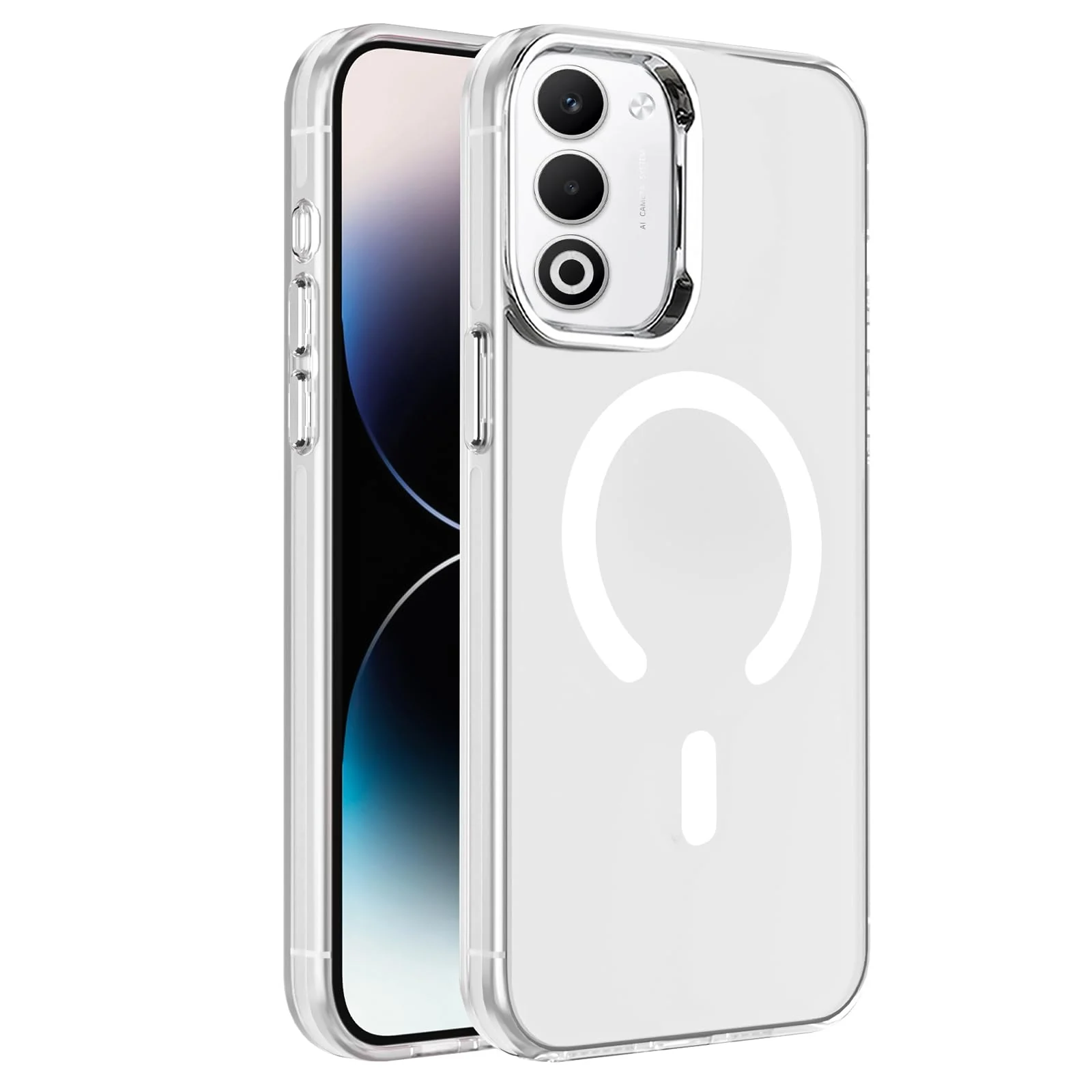 DL3 Mobilak Case for OPPO A5 4G Crystal Clear [Not Compatible with MagSafe] Soft TPU Gel Case Flexible Silicone Anti-Scratch Transparent TPU Cover - White