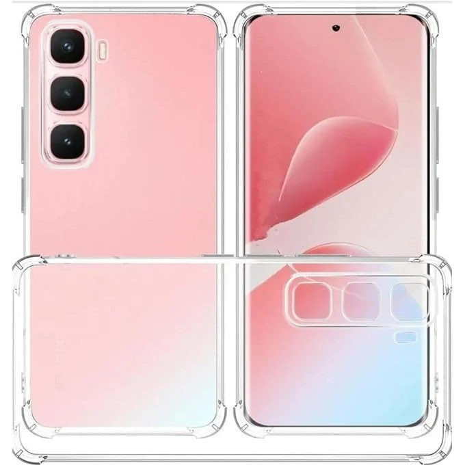 DL3 Mobilak Clear TPU Protective Case for Infinix Hot 60i with Camera Protection and Shockproof Design - Clear