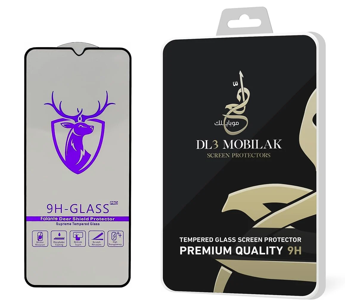 DL3 Mobilak 5D Full Glass Screen Protector For Samsung Galaxy A14 4G / 5G. Black Frame - Clear