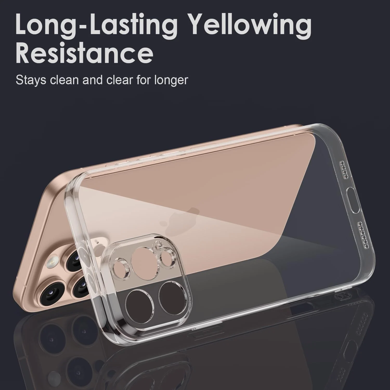 DL3 Mobilak Camera Protective Case Compatible with iPhone 16 Pro 6.3-Inch, Mobile Phone Case iPhone 16 Pro Thin Soft Silicone Anti-Yellow Protective Case - Clear