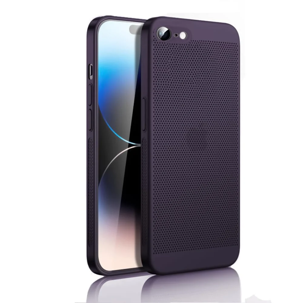 DL3 Mobilak Heat-Dissipation Hard PC Case with Built-In Camera Lens Protector for iPhone 7 / 8, iPhone SE 2022, SE 2020 - Purple