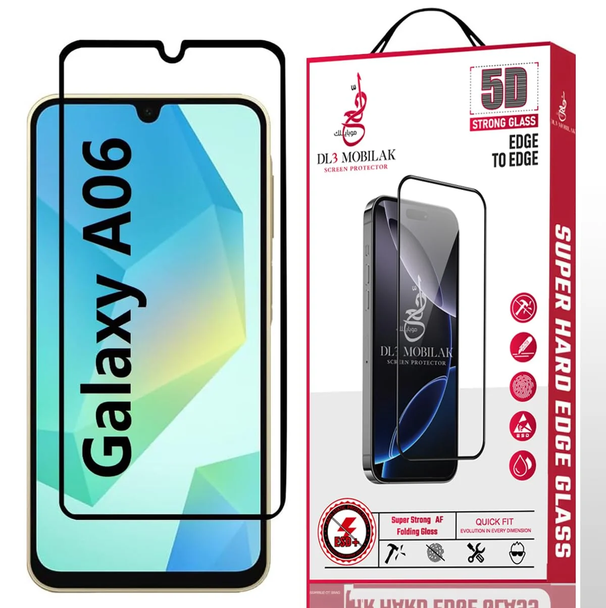 DL3 Mobilak for Samsung Galaxy A06 (4G)/ F06 (5G)/ M06 (5G) | Tempered Glass Screen Protector, 9H Hardness Anti-Scratch Tempered Glass flim, Case Friendly, Anti-Scratch - Clear