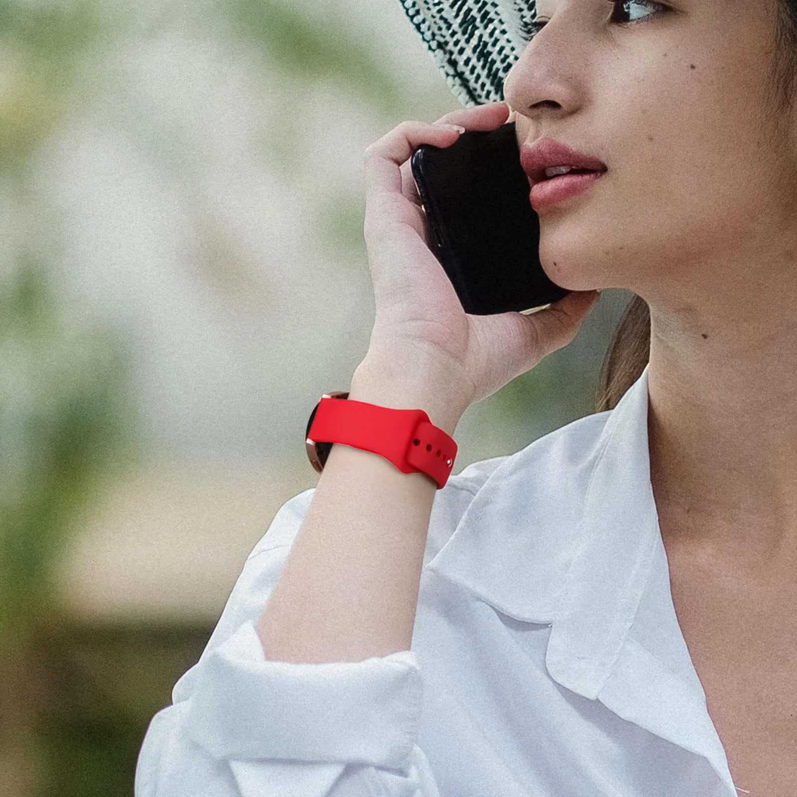 DL3 Mobilak Straps Compatible with Xiaomi Redmi Watch 5 Active/Redmi Watch 5 Lite Bracelets for Men Women, 22mm Soft Silicone Strap, Waterproof Adjustable Band Sports Replacement - Red