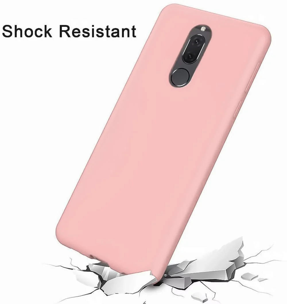 DL3 Mobilak Silicone Protective Case for Huawei Mate 10 Lite, Shock-absorbing protection, Scratch-resistant surface, Soft microfiber lining - Pink Sand