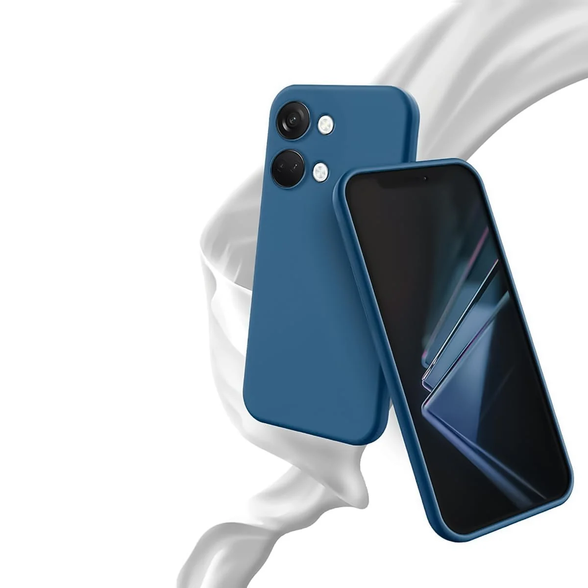 DL3 Mobilak Soft Silicone Protective Case for OnePlus Nord 3 with Microfiber Lining and Shockproof Design - Royal Blue