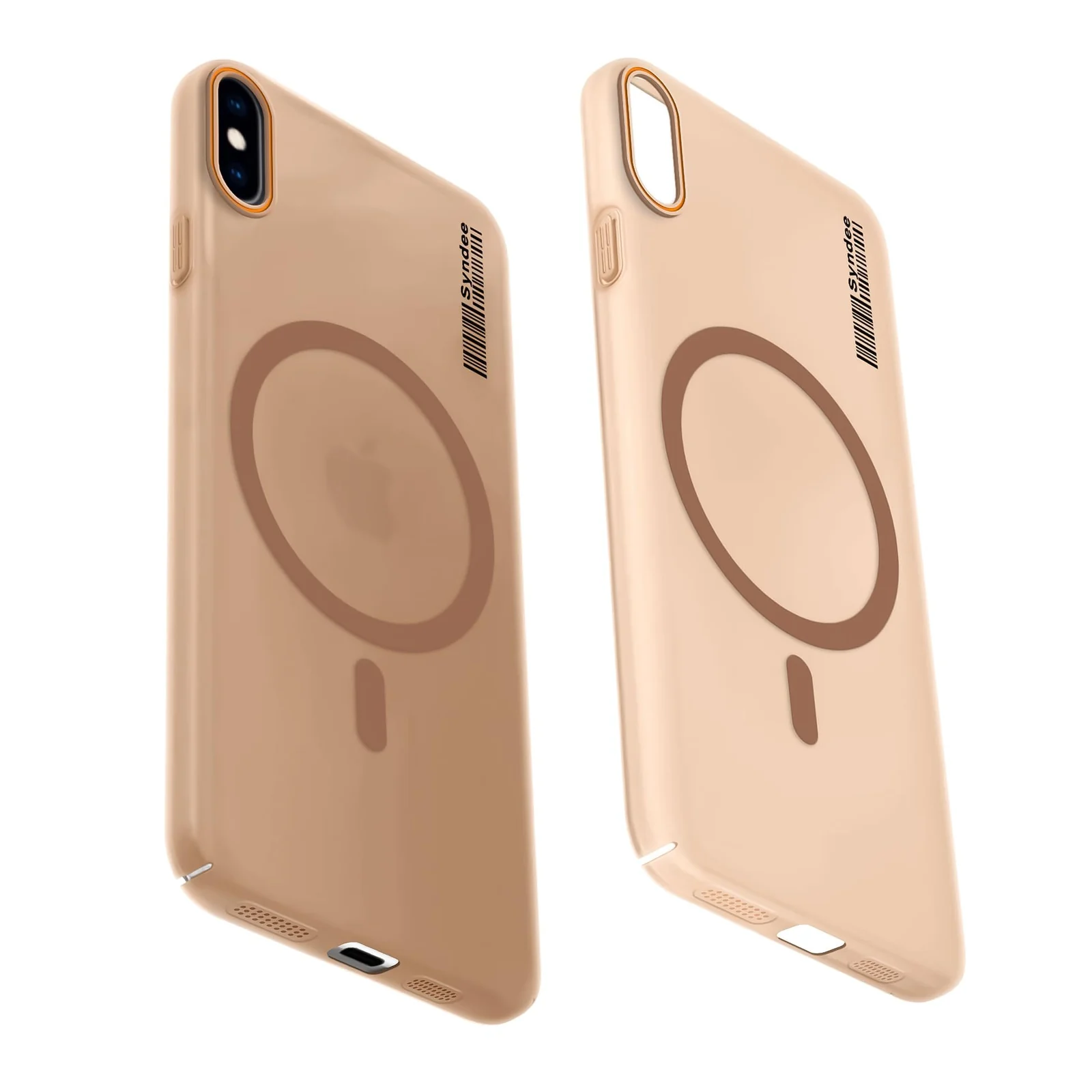 DL3 Mobilak Matte MagSafe-Compatible Magnetic Case for iPhone X / iPhone XS with Camera Protection and Ring Holder - Brown