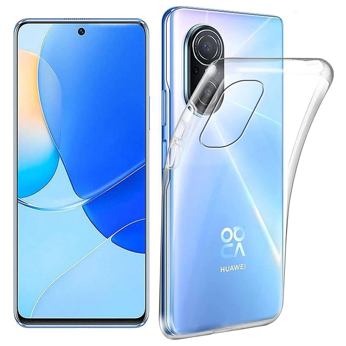 DL3 Mobilak Case Compatible with Huawei Nova 12 Case Crystal Soft TPU Gel Case Flexible Silicone Anti-Scratch Camera Protection TPU Cover - Clear