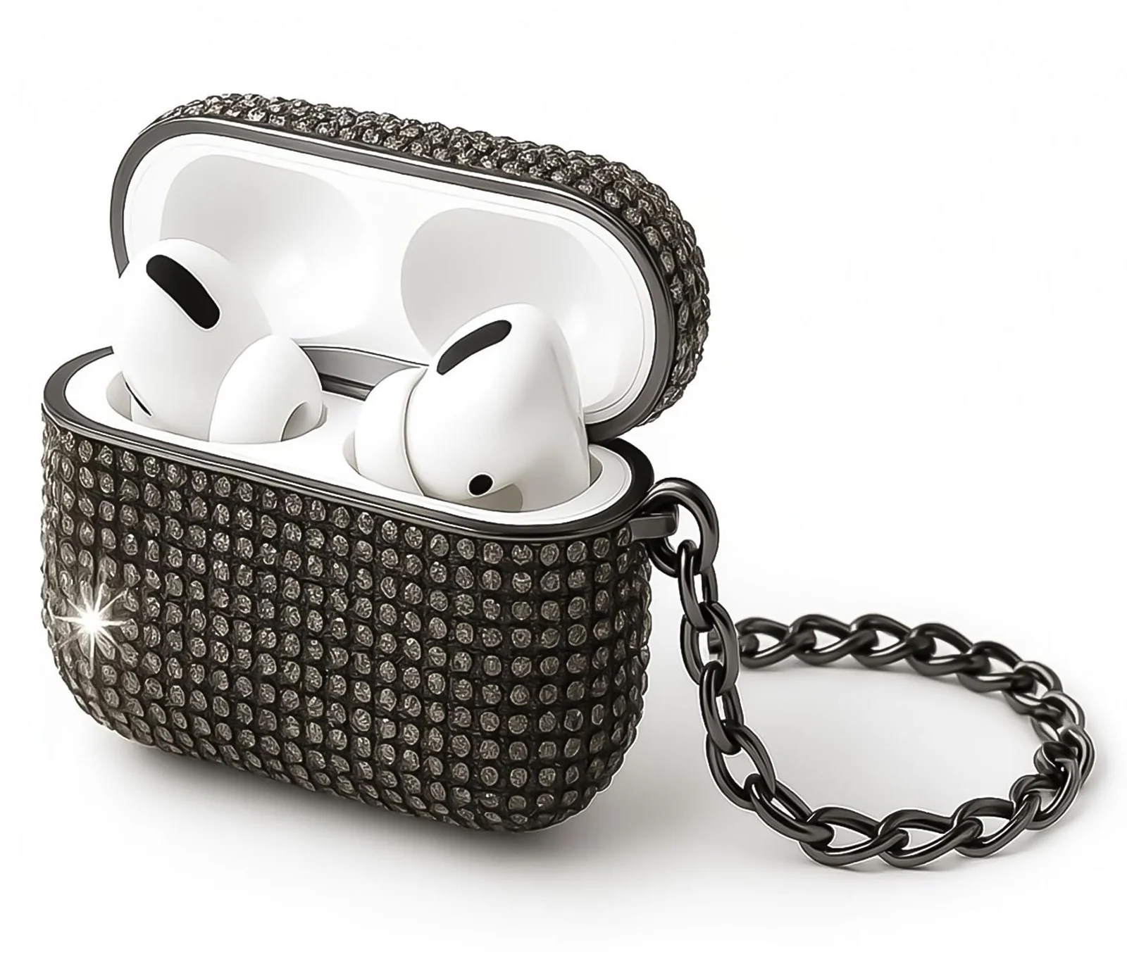 DL3 Mobilak Luxury Rhinestone Case for AirPods 3, Sparkling Glitter Protective Cover with Metal Hand Chain, Shockproof Ideal Gift for Women & Girls for AirPod 3rd Generation 2021