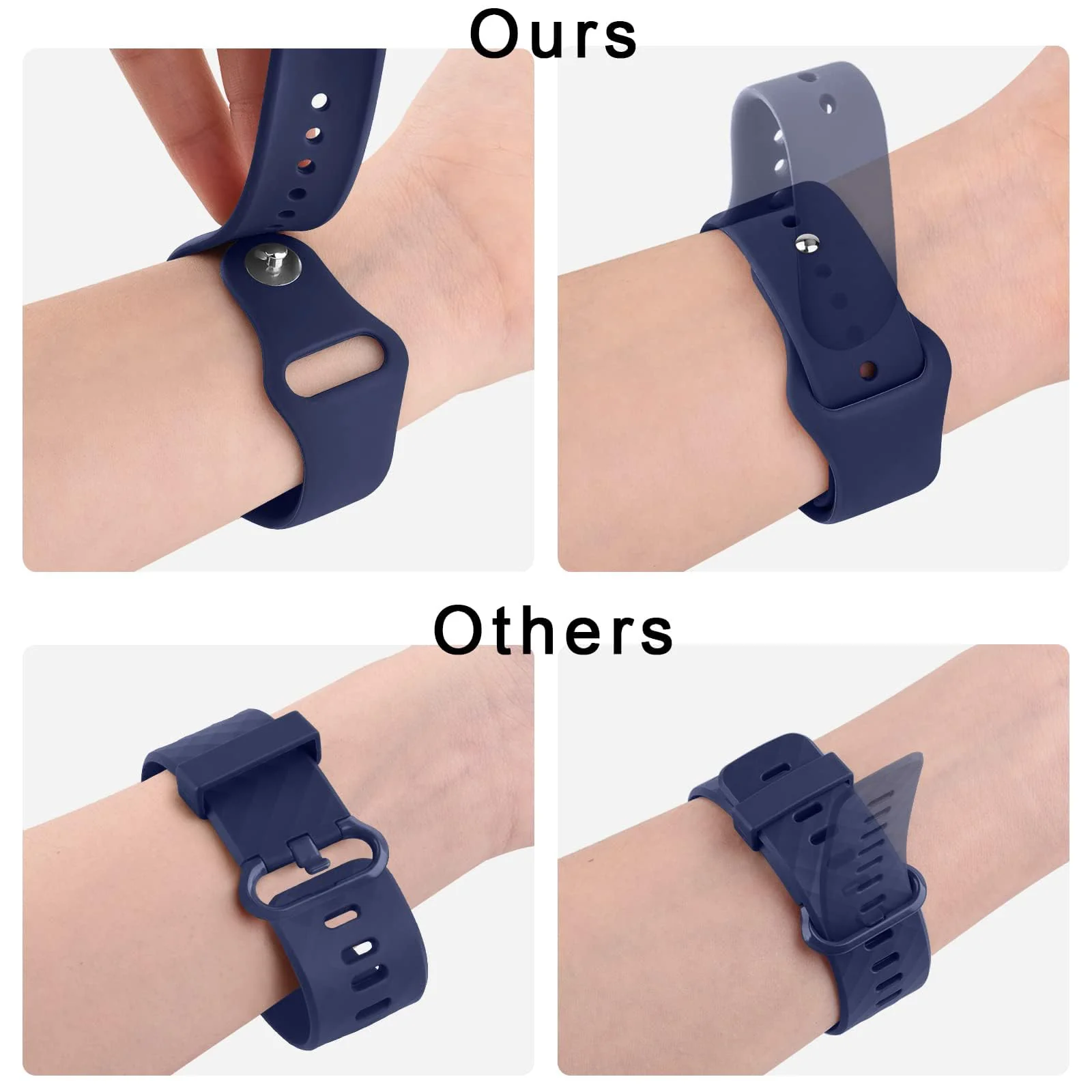 DL3 Mobilak Straps Compatible with Xiaomi Redmi Watch 5 Active/Redmi Watch 5 Lite Bracelets for Men Women, 22mm Soft Silicone Strap, Waterproof Adjustable Band Sports Replacement - Dark Blue