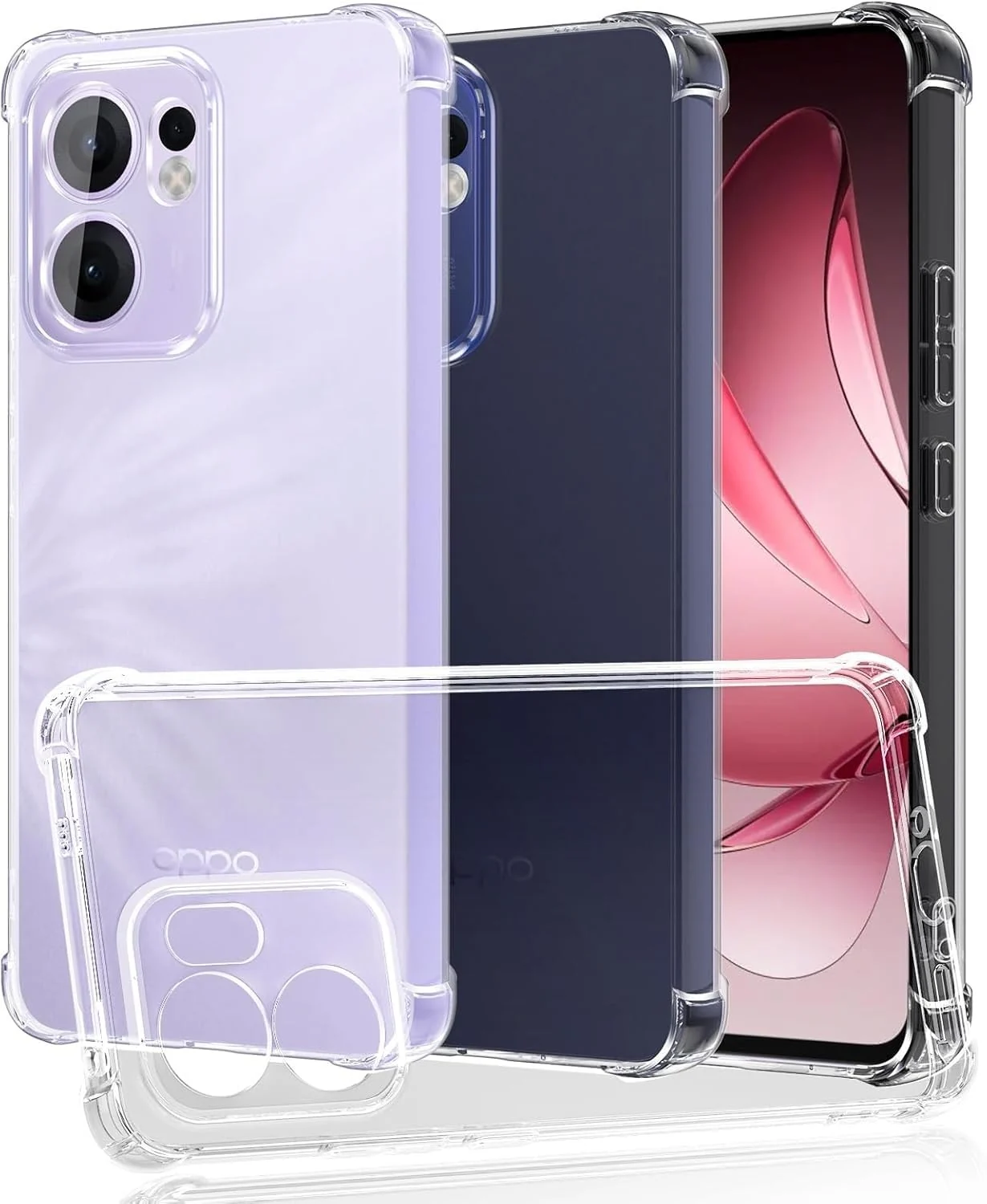 DL3 Mobilak Case Compatible with OPPO Reno 13F 4G / 5G, Cover Silicone TPU Gorilla Anti-shock Protector Camera Shockproof Corners - Clear