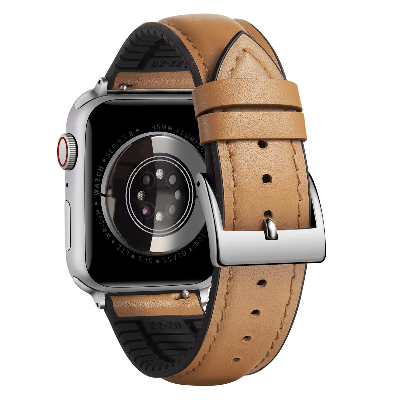 DL3 Mobilak Compatible with Apple Watch Band 49mm 46mm 45mm 44mm 42mm Leather Band Replacement Strap, Soft Leather Bracelet for iWatch Series 11 10 9 8 7 6 5 4 SE SE2 Ultra 3 2 1 - A.Light Brown