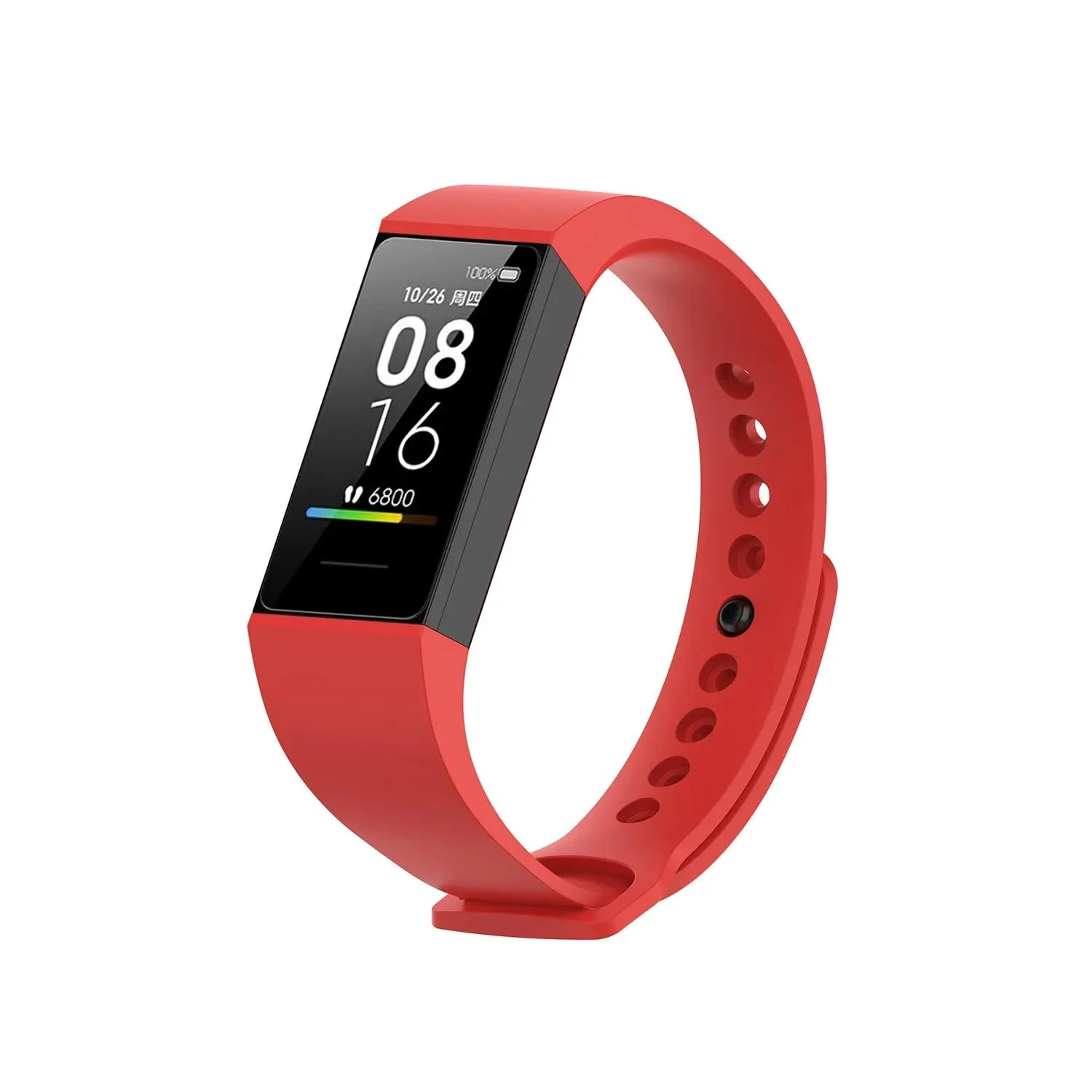 DL3 Mobilak Smart Watch Strap for Xiaomi Mi Band 4C & Redmi Smart Band, Sport Silicone Watch Band Wrist Strap, Replacement Bracelet Wristband Wrist Strap - Red