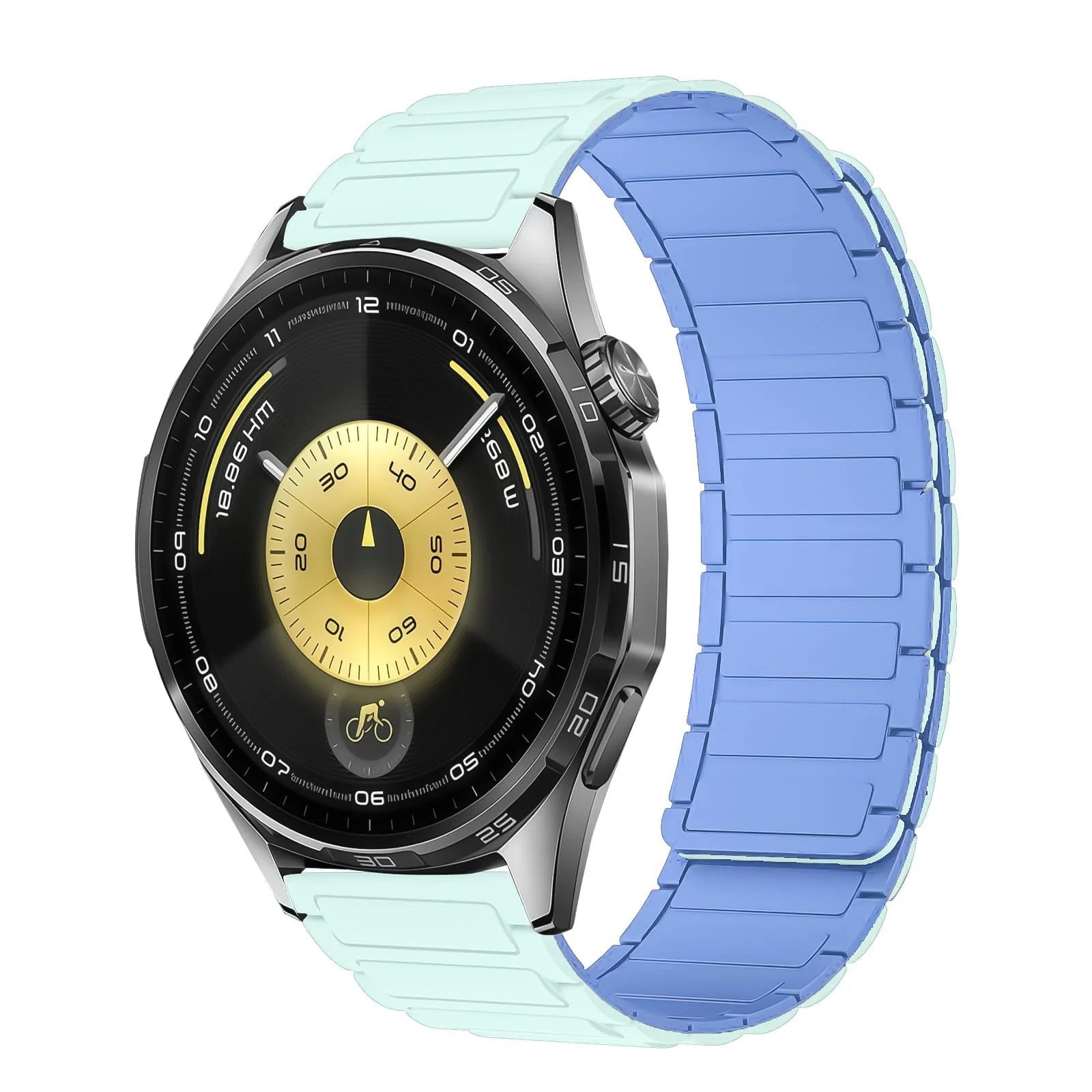 DL3 Mobilak 22mm Silicone Magnetic Strap for Xiaomi Redmi Watch 5 Active/5 Lite/Samsung Galaxy Watch 46mm/Watch 3 45mm/Gear S3/Huawei watch GT6 GT5 GT4 46MM/GT2E/GT6 Pro/GT 5 Pro/Amazfit GTR4 - Mint Blue