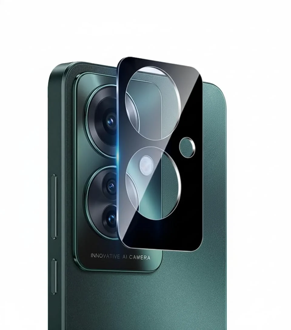 DL3 Mobilak OPPO Reno 11F/Reno11 F 5G Camera Lens Protector Tempered Glass Screen Protector HD [Full Coverage][Anti-Scratch] Drop Protection Ultra Clear/Thin Lens Protector Case - Black