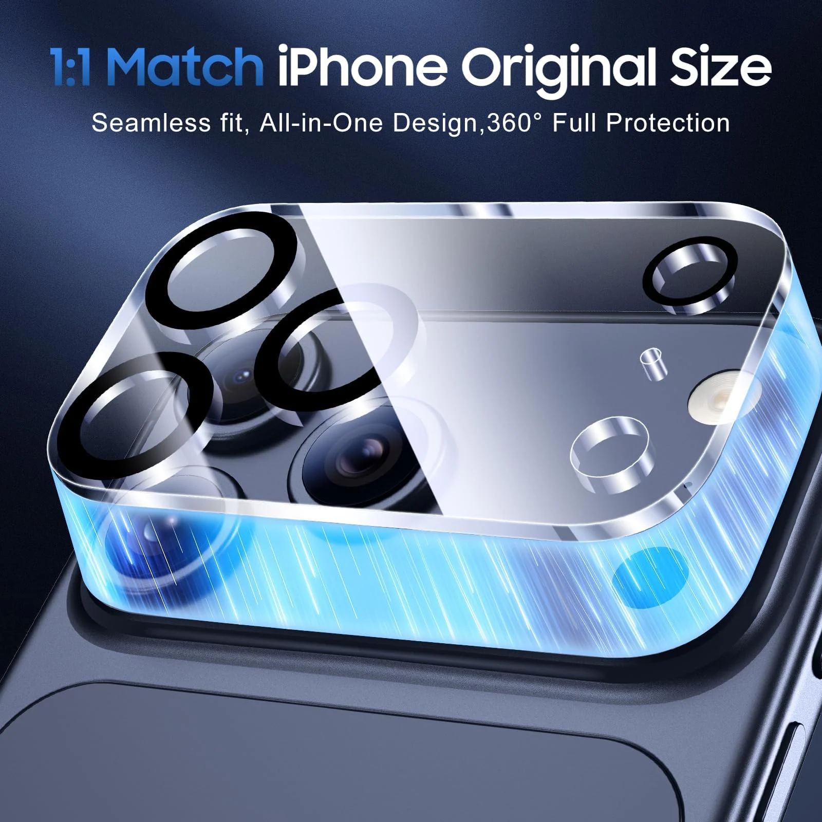 DL3 Mobilak Camera Lens Protector for iPhone 17 Pro Max 6.9-Inch, 9H Tempered Glass, Anti-Scratch, Case Friendly, Does Not Affect Night Shots, HD - Transparent