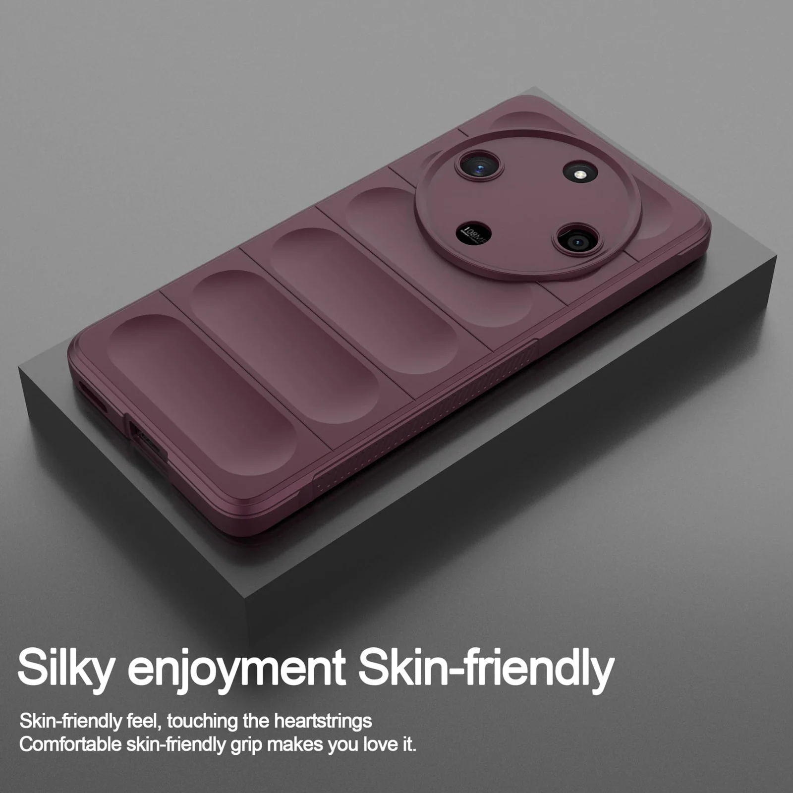 DL3 Mobilak Soft Silicone Protective Case for Honor X9b / Honor Magic 6 Lite 5G / Honor X50 with Camera Protection and Shockproof Design - Wine Red