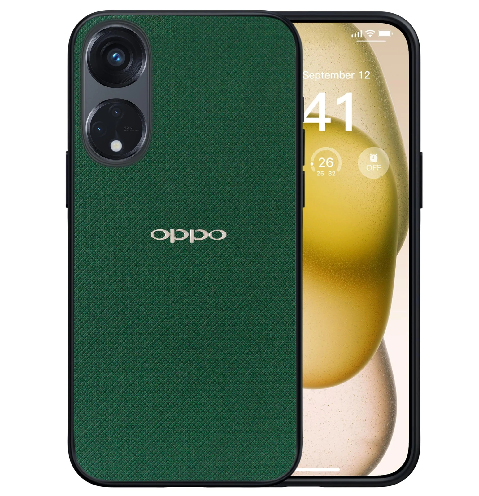Dl3 Mobilak Compatible with Oppo Reno 8T 5G/Oppo A1 Pro 5G Case Dual Layer Heavy Duty Cell Phone Protective Cover Shockproof Rugged with Non-Slip Textured - Black