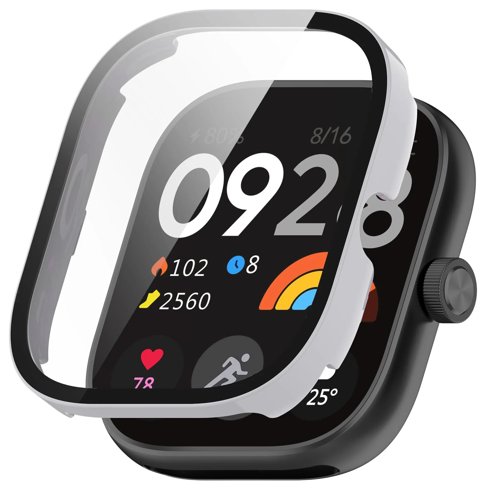 DL3 MOBILAK Full-Coverage Watch Case with Tempered Glass for Xiaomi Redmi Watch 4