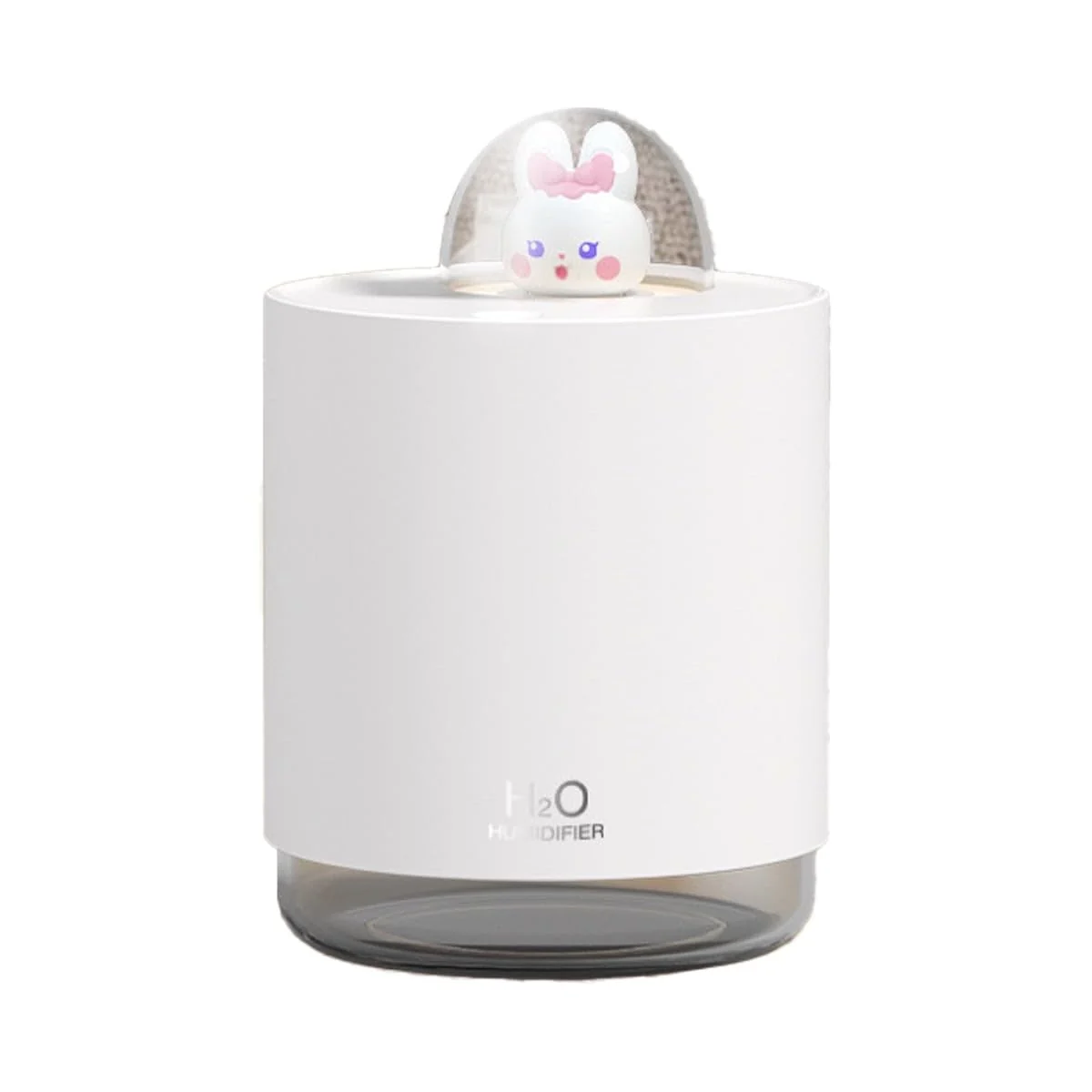 Mobigon Wood Cool Mist Ultrasonic Humidifier for Room Moisture, Aroma Diffuser for Home, 300ml Essential Oil Diffuser with 7 Colorful Night Light, Auto Shut-Off, Home, Office, car - C.White