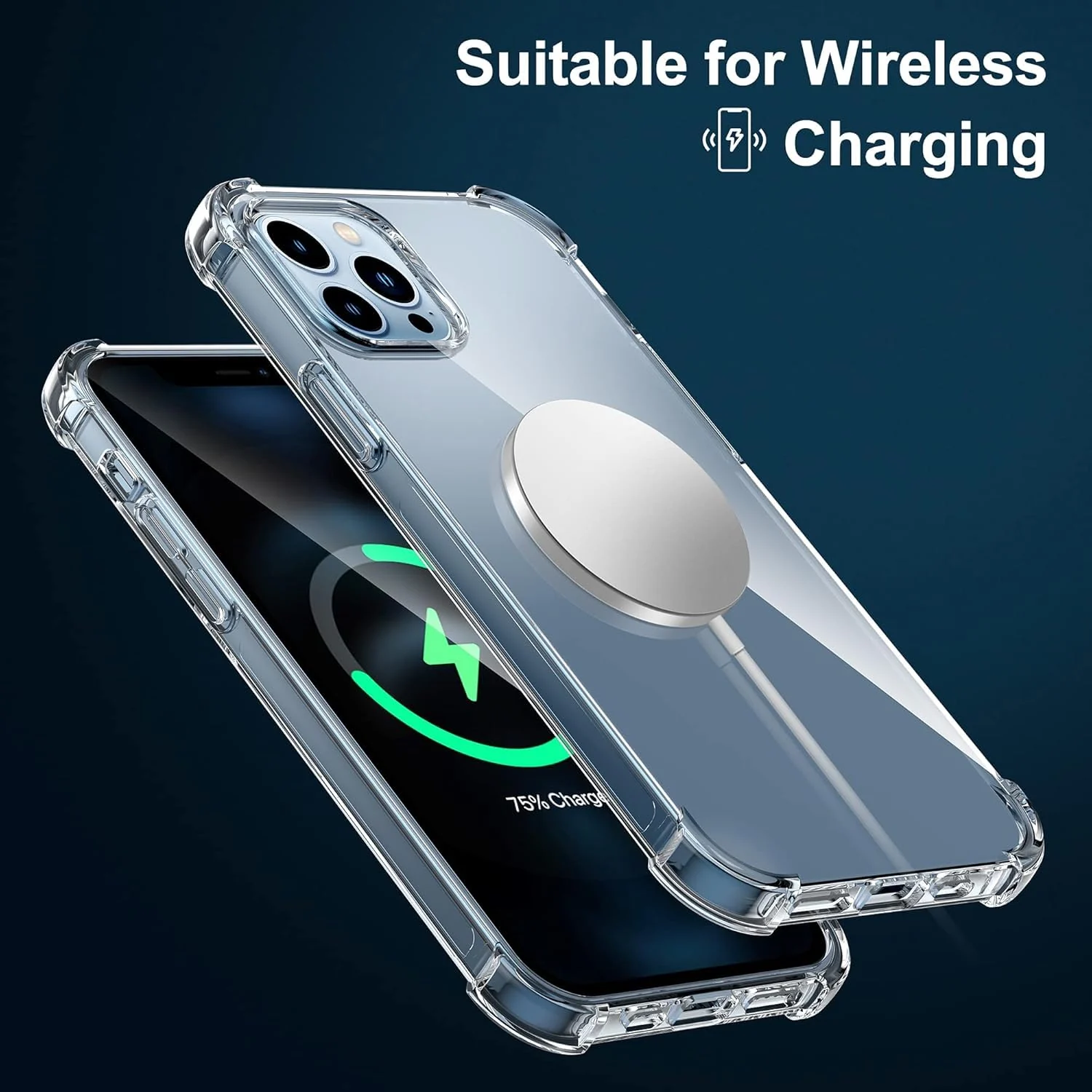 DL3 Mobilak Clear TPU Case for iPhone 13 Pro Max, Camera protection, Shock-absorbing protection, Non-slip grip - Clear