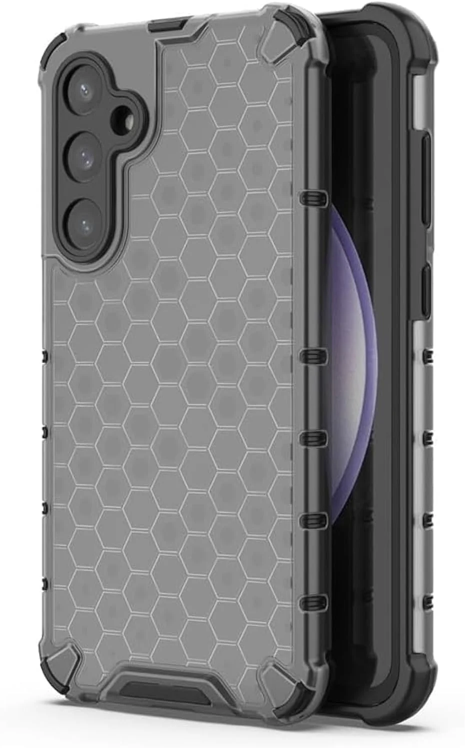 DL3 Mobilak Honeycomb Protective Case for Samsung Galaxy A05S, Shock-absorbing protection, Transparent design, Slim, lightweight profile - Black