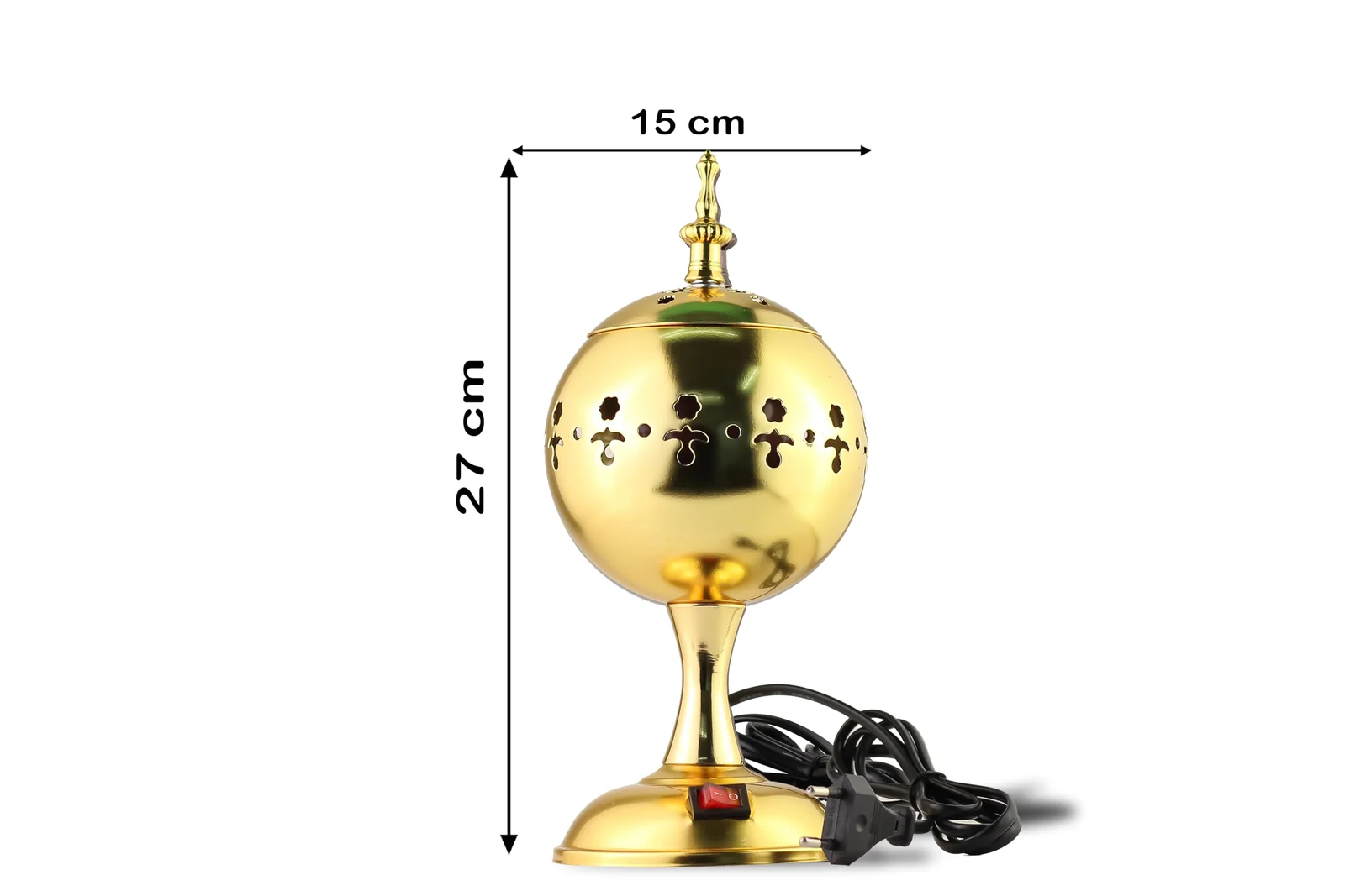 Mobigon Arabian Electric Incense Burners metal Vintage Arabic Burner, Middle Eastern Incense Holder- Electric Incense Burner Bakhoor Suitable For Arabian Oud, Home, Hotel Decor - G. Gold