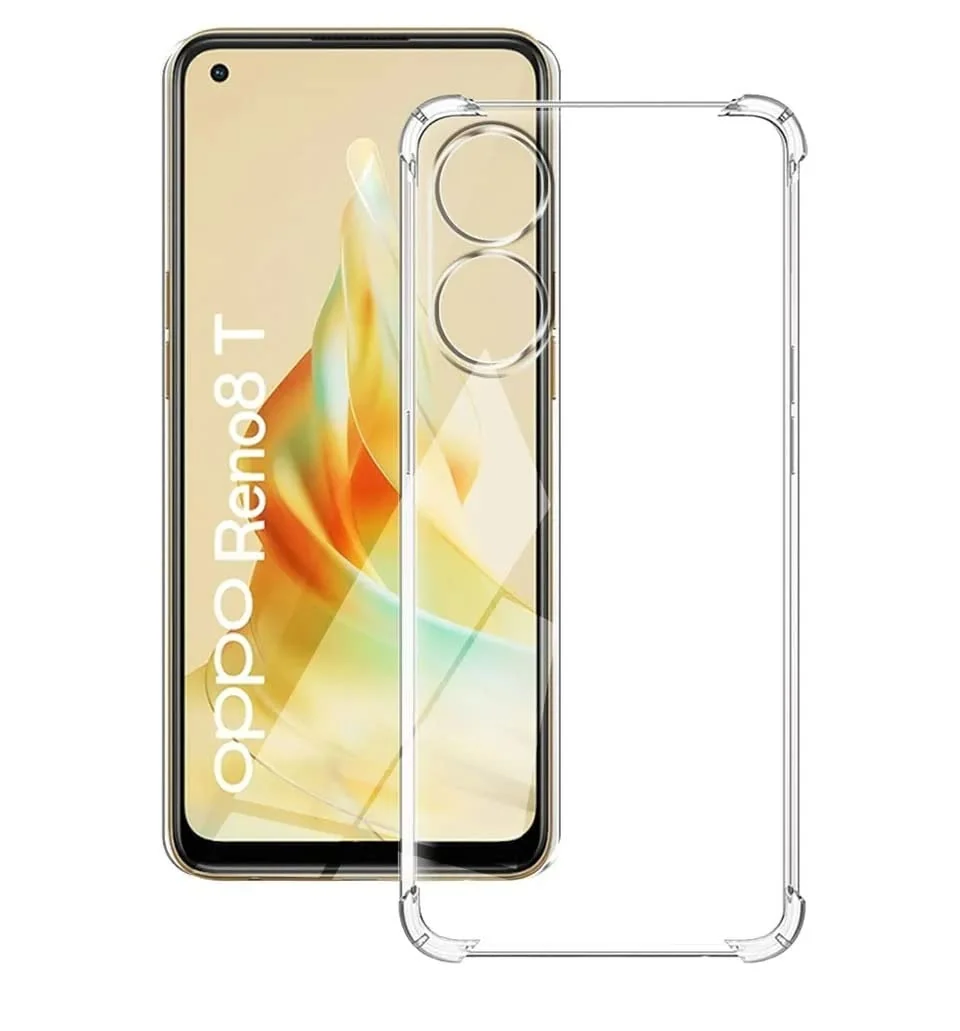 DL3 Mobilak Clear TPU Protective Case for OPPO Reno 8T 4G with Camera Protection and Shockproof Design - Clear