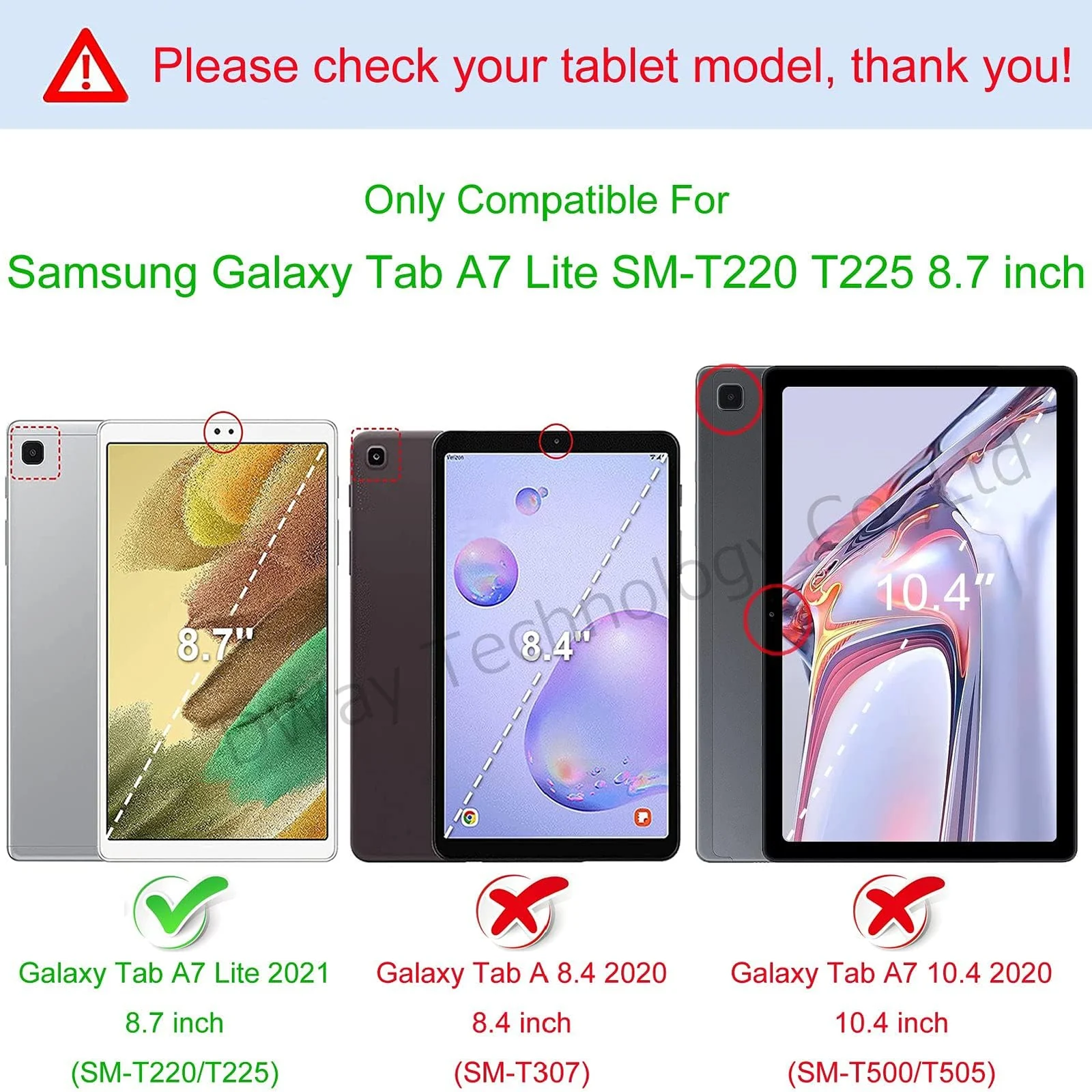 DL3 Mobilak Case For Samsung Galaxy Tab A7 Lite 8.7 Inch 2021 Model (SM-T220/T225/T227), Hybrid Rugged Armor Heavy Duty 2 in 1 TPU + PC Combo Dual Layer Shockproof Case with Kickstand - White